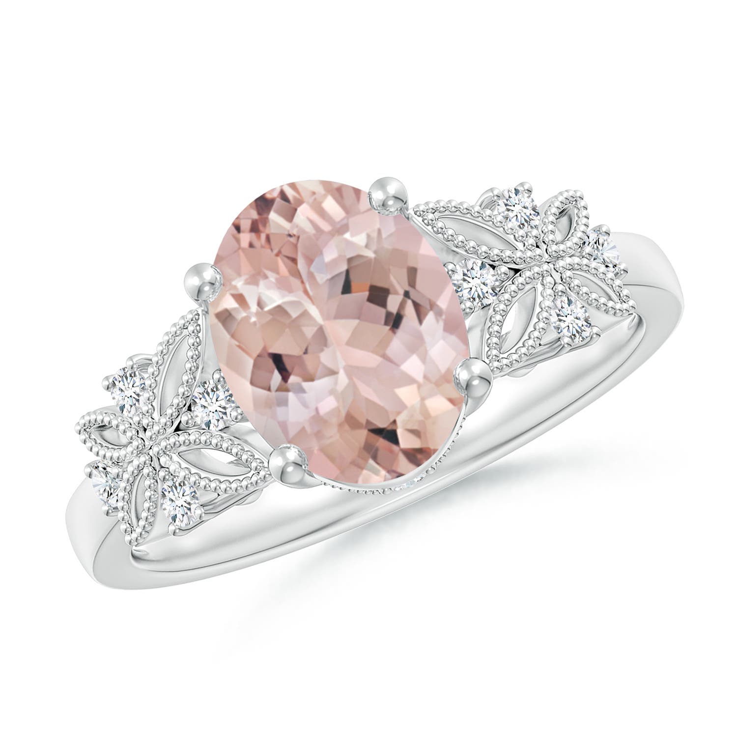 AA - Morganite / 1.78 CT / 14 KT White Gold