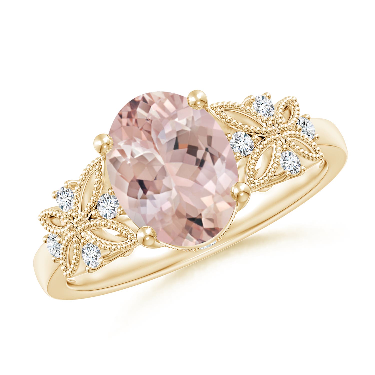 AA - Morganite / 1.78 CT / 14 KT Yellow Gold