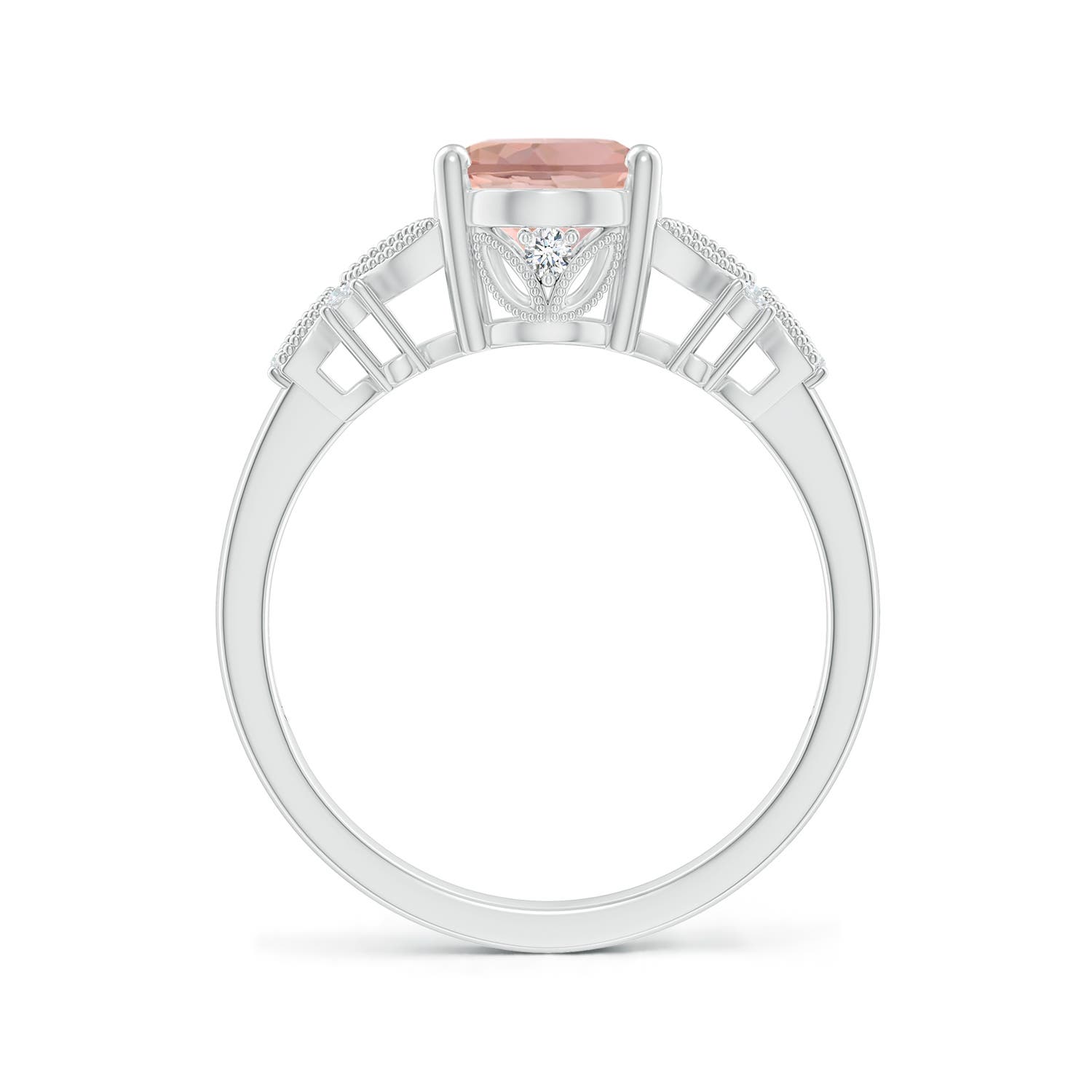 AAAA - Morganite / 1.78 CT / 14 KT White Gold