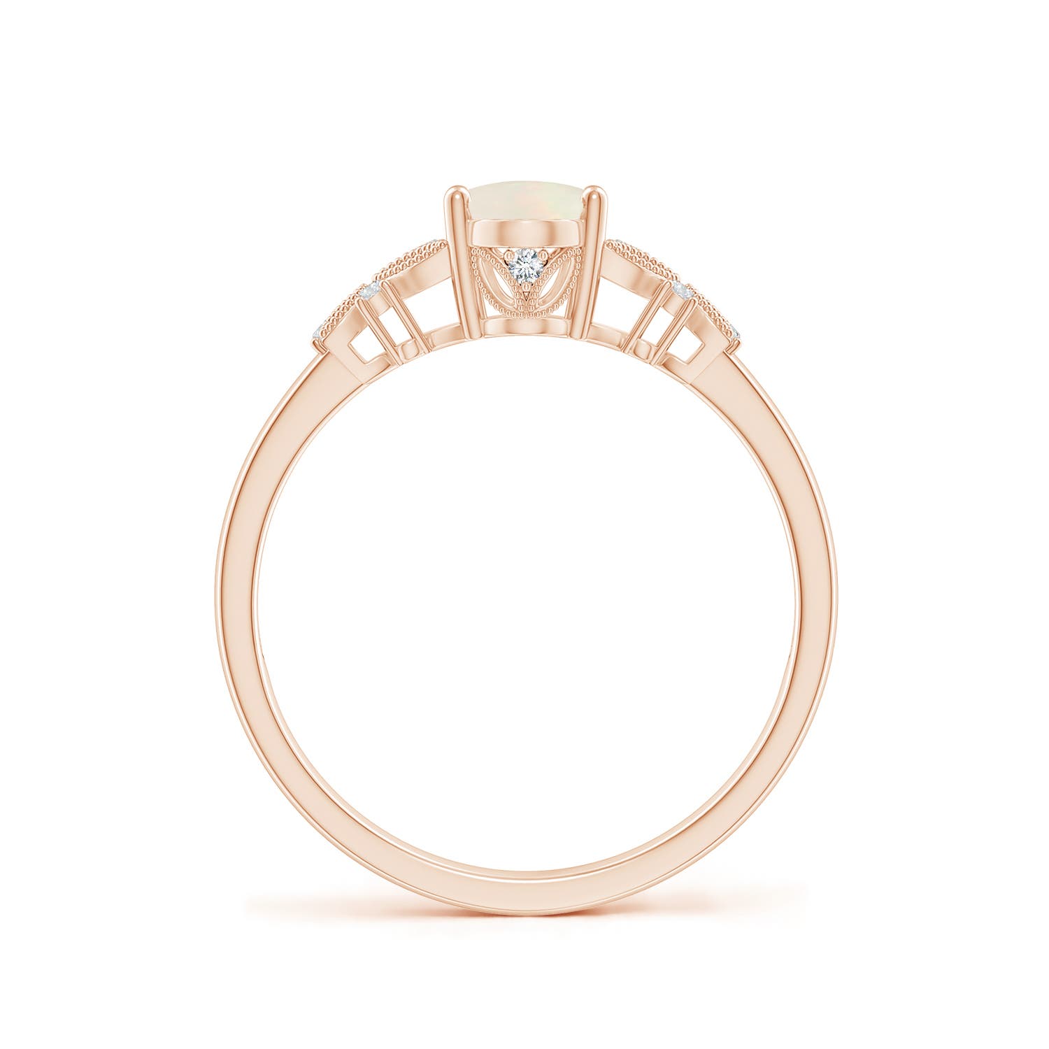 A - Opal / 0.52 CT / 14 KT Rose Gold