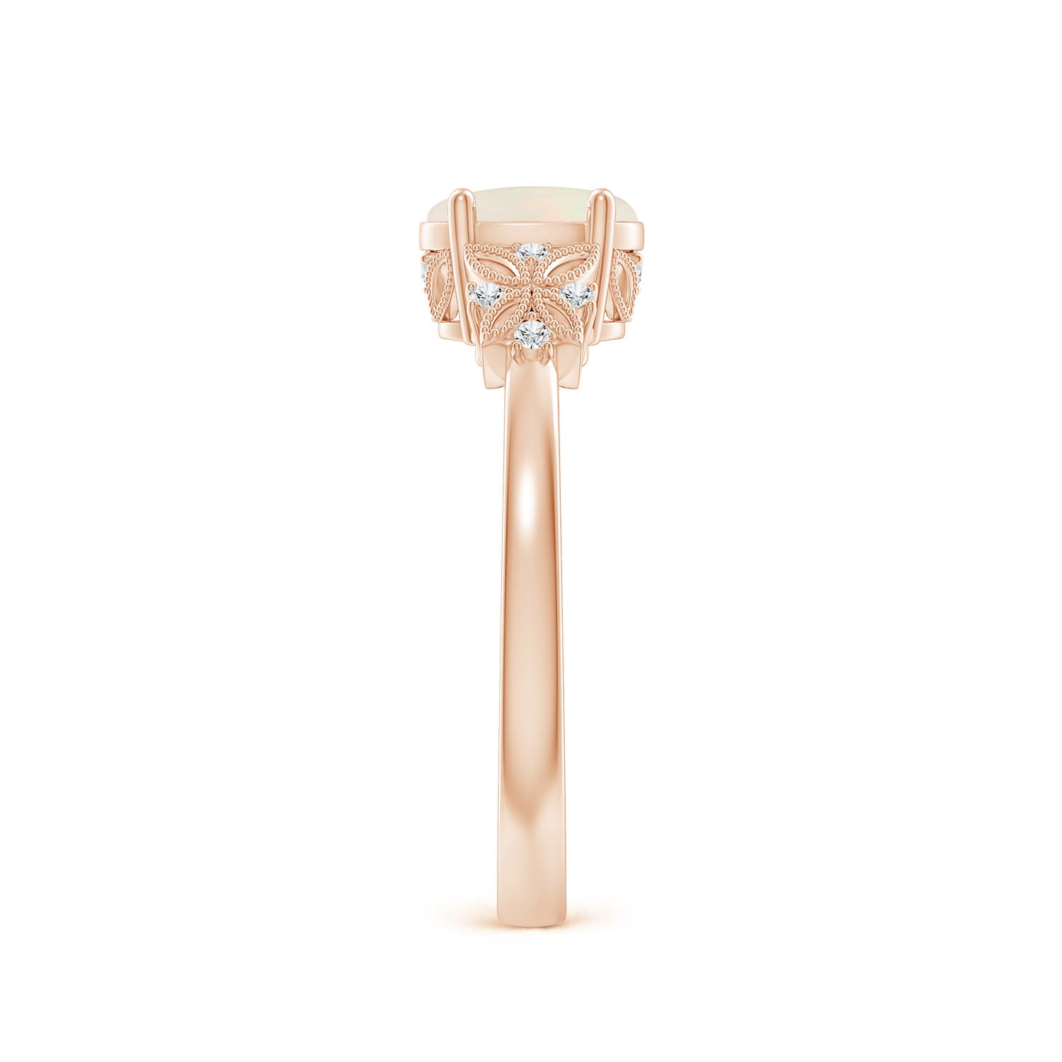 A - Opal / 0.52 CT / 14 KT Rose Gold