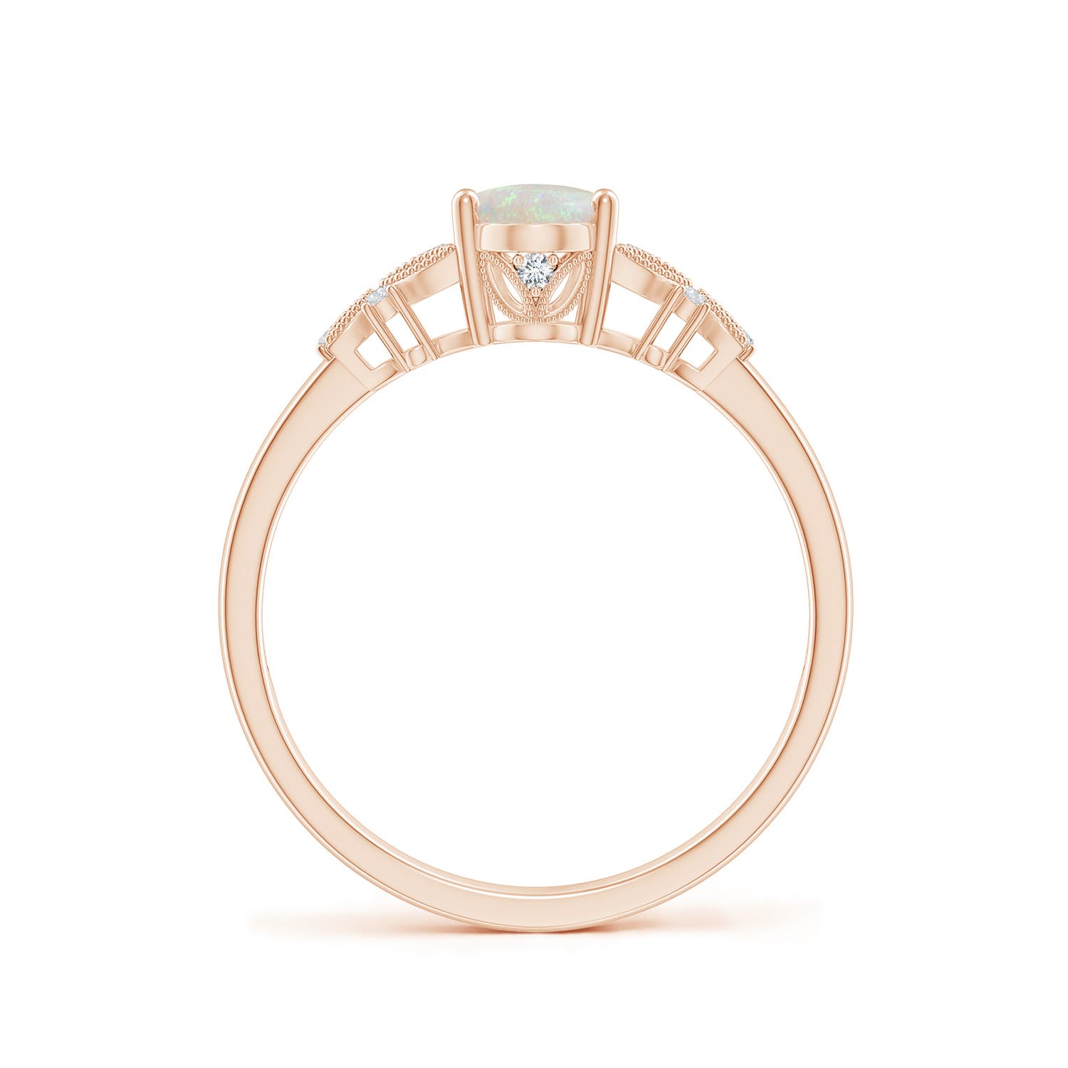 AA - Opal / 0.52 CT / 14 KT Rose Gold