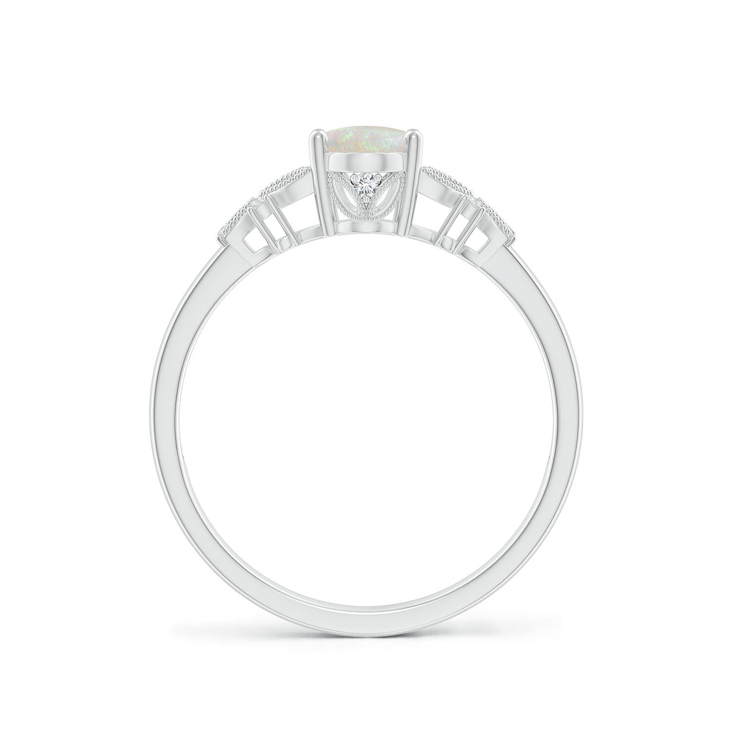 AA - Opal / 0.52 CT / 14 KT White Gold