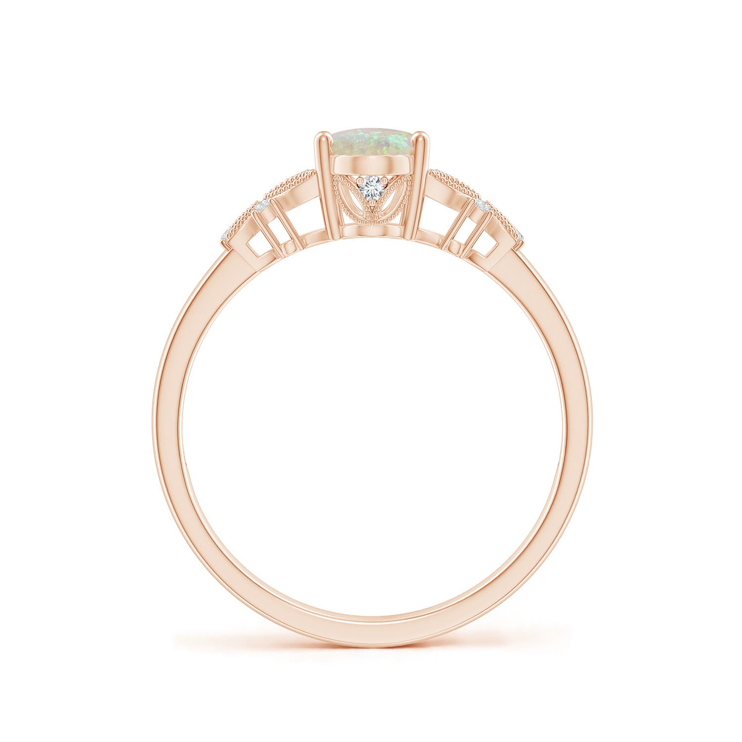 AAA - Opal / 0.52 CT / 14 KT Rose Gold