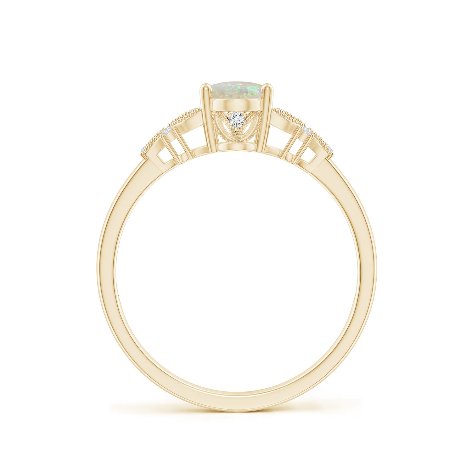 AAA - Opal / 0.52 CT / 14 KT Yellow Gold