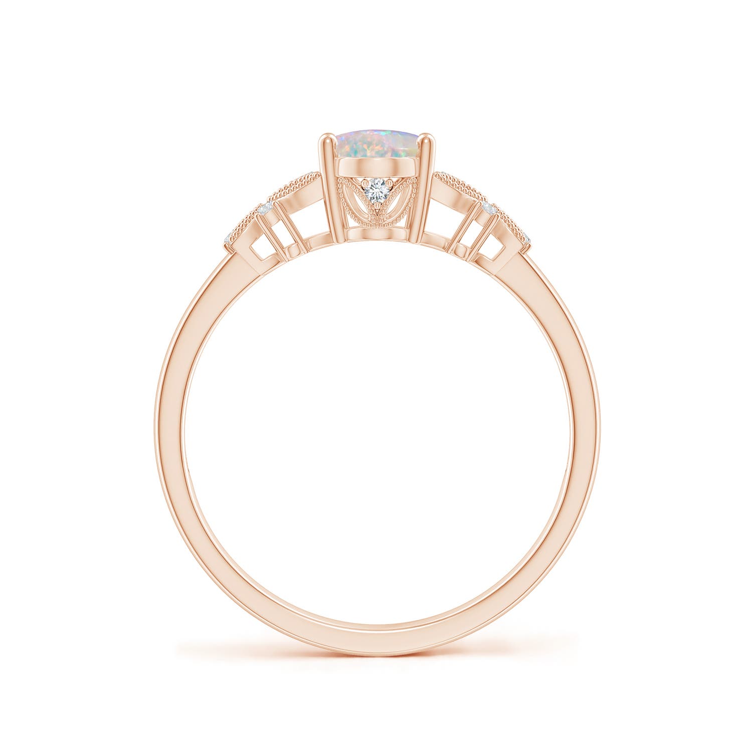 AAAA - Opal / 0.52 CT / 14 KT Rose Gold