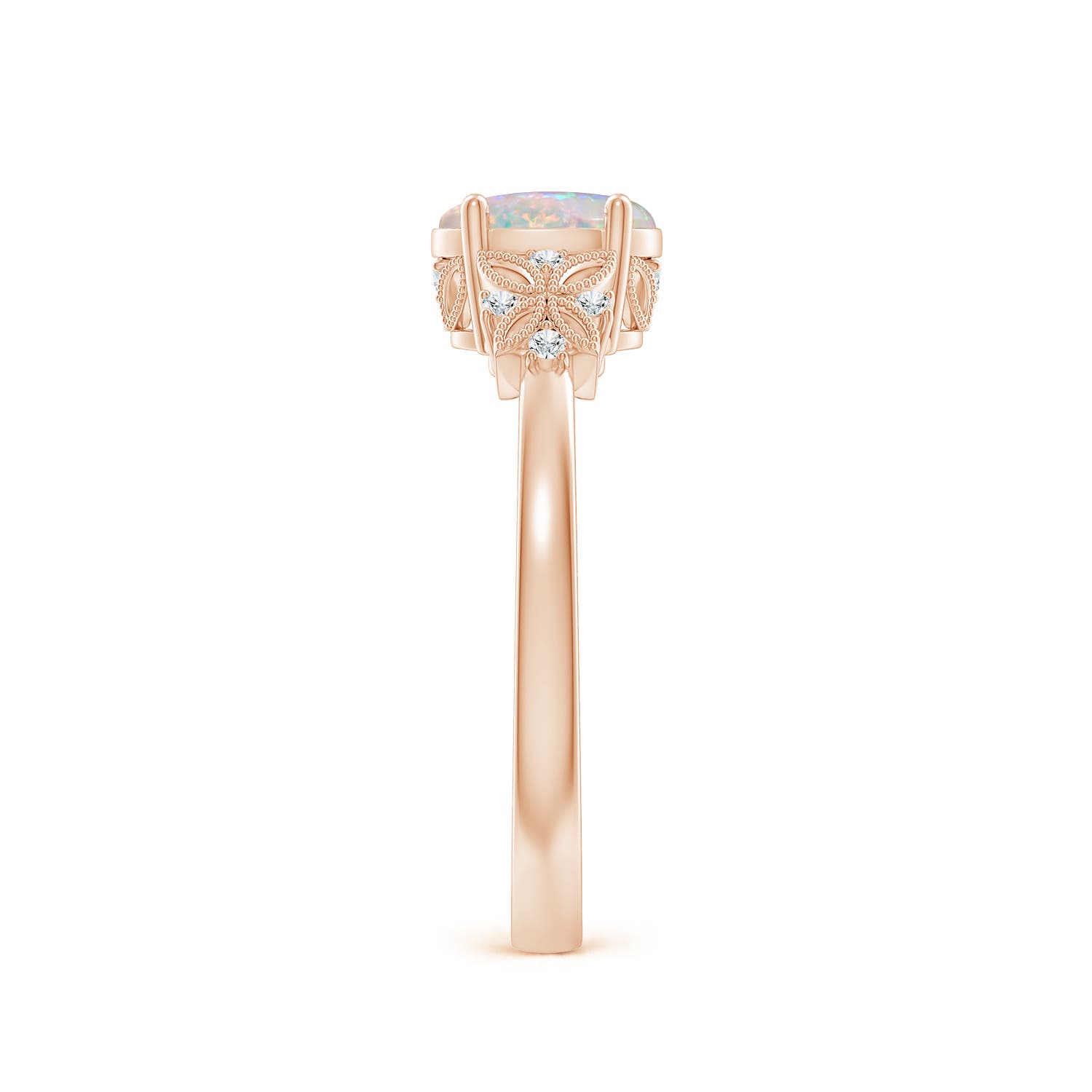 AAAA - Opal / 0.52 CT / 14 KT Rose Gold