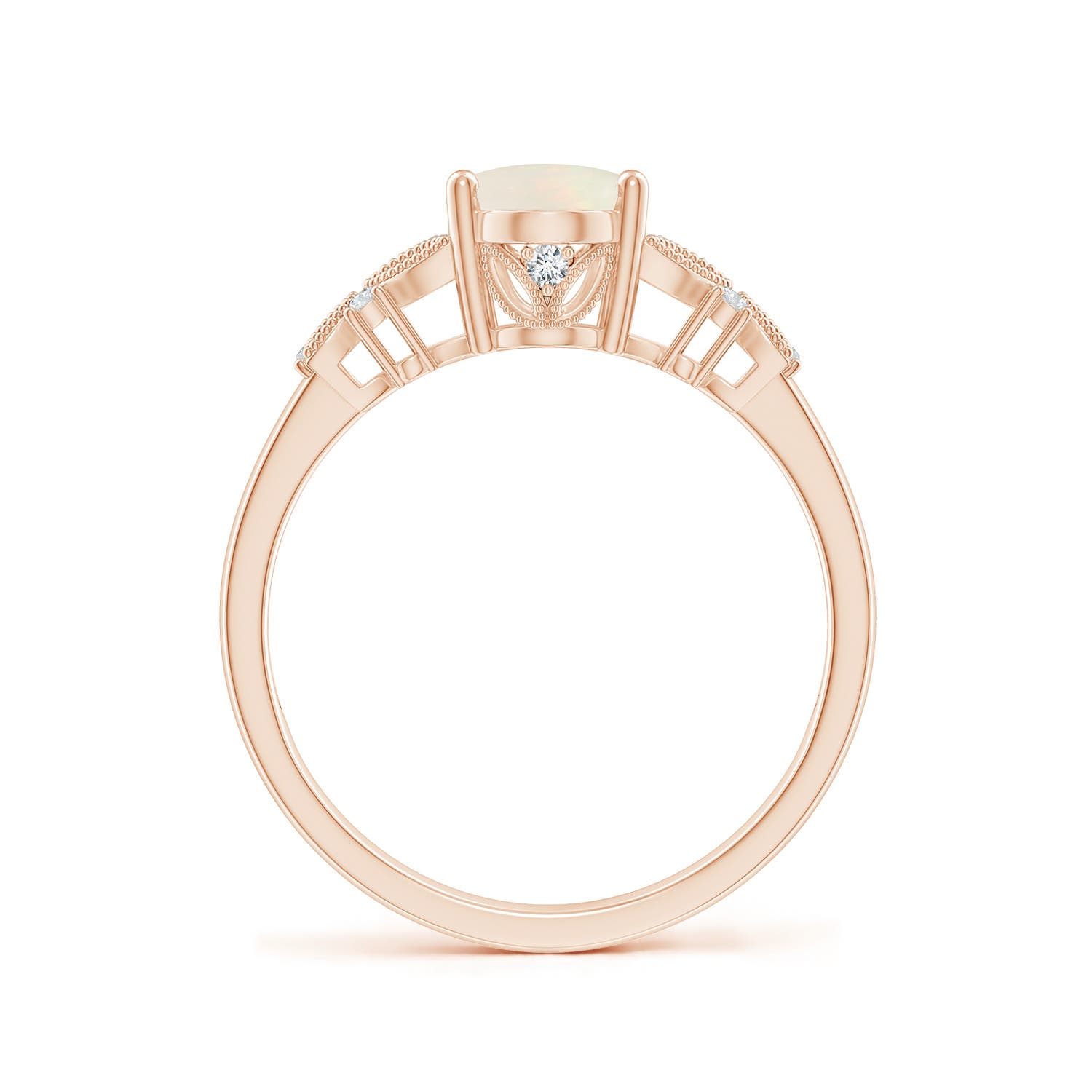 A - Opal / 0.9 CT / 14 KT Rose Gold