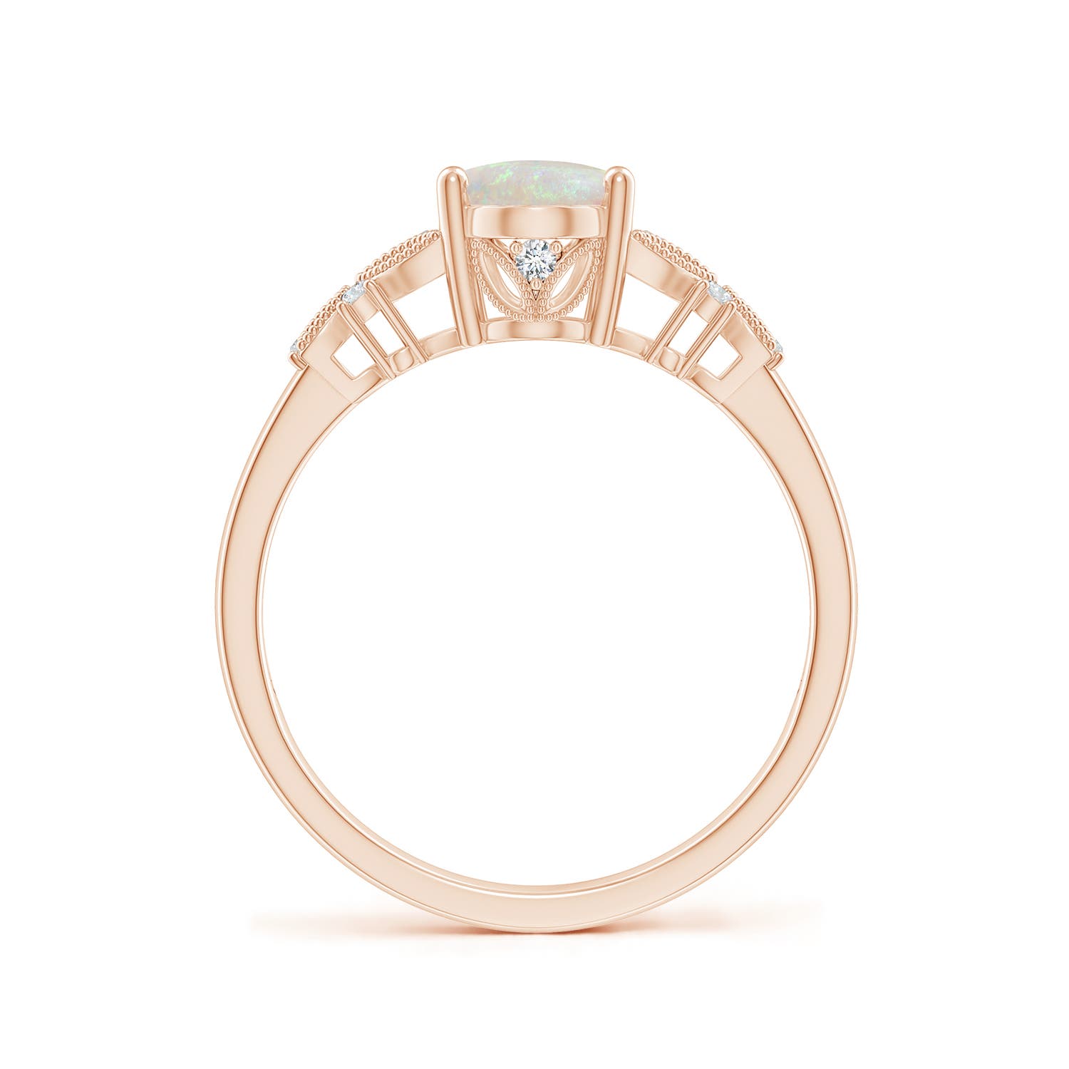 AA - Opal / 0.9 CT / 14 KT Rose Gold