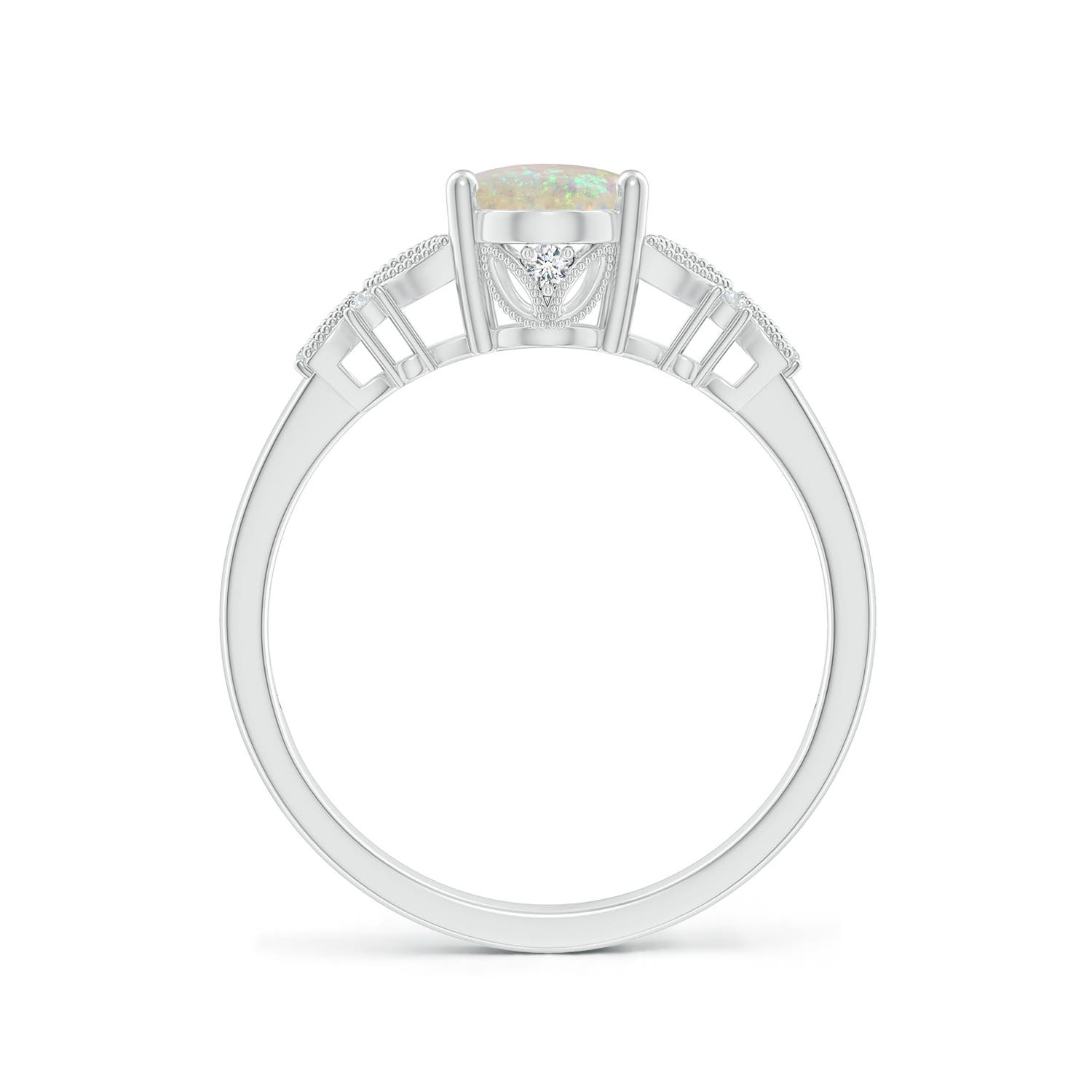 AAA - Opal / 0.9 CT / 14 KT White Gold