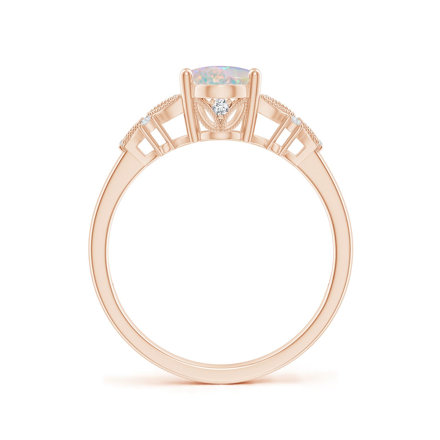 AAAA - Opal / 0.9 CT / 14 KT Rose Gold