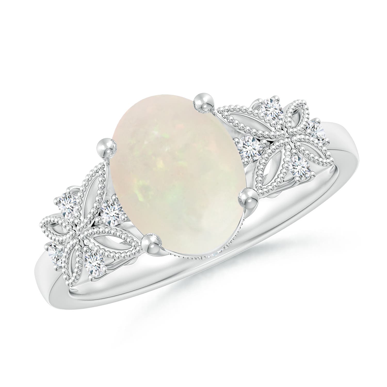 A - Opal / 1.23 CT / 14 KT White Gold