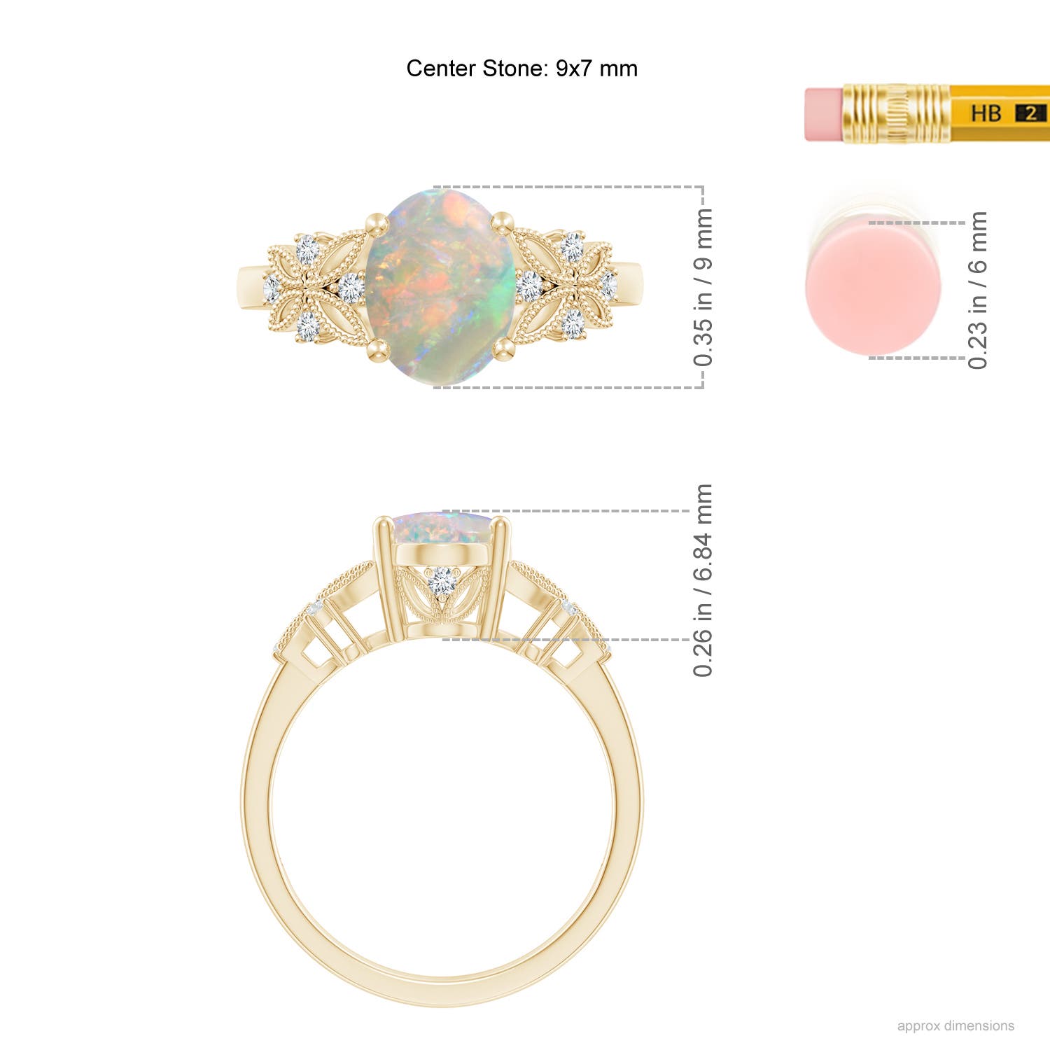 AAAA - Opal / 1.23 CT / 14 KT Yellow Gold