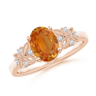 Oval AA Orange Sapphire
