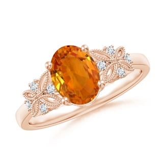 Oval AAA Orange Sapphire