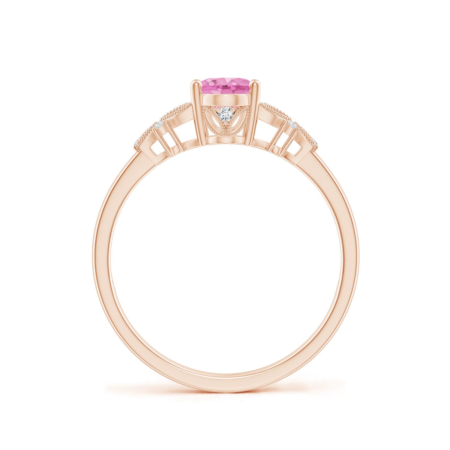 A - Pink Sapphire / 0.92 CT / 14 KT Rose Gold