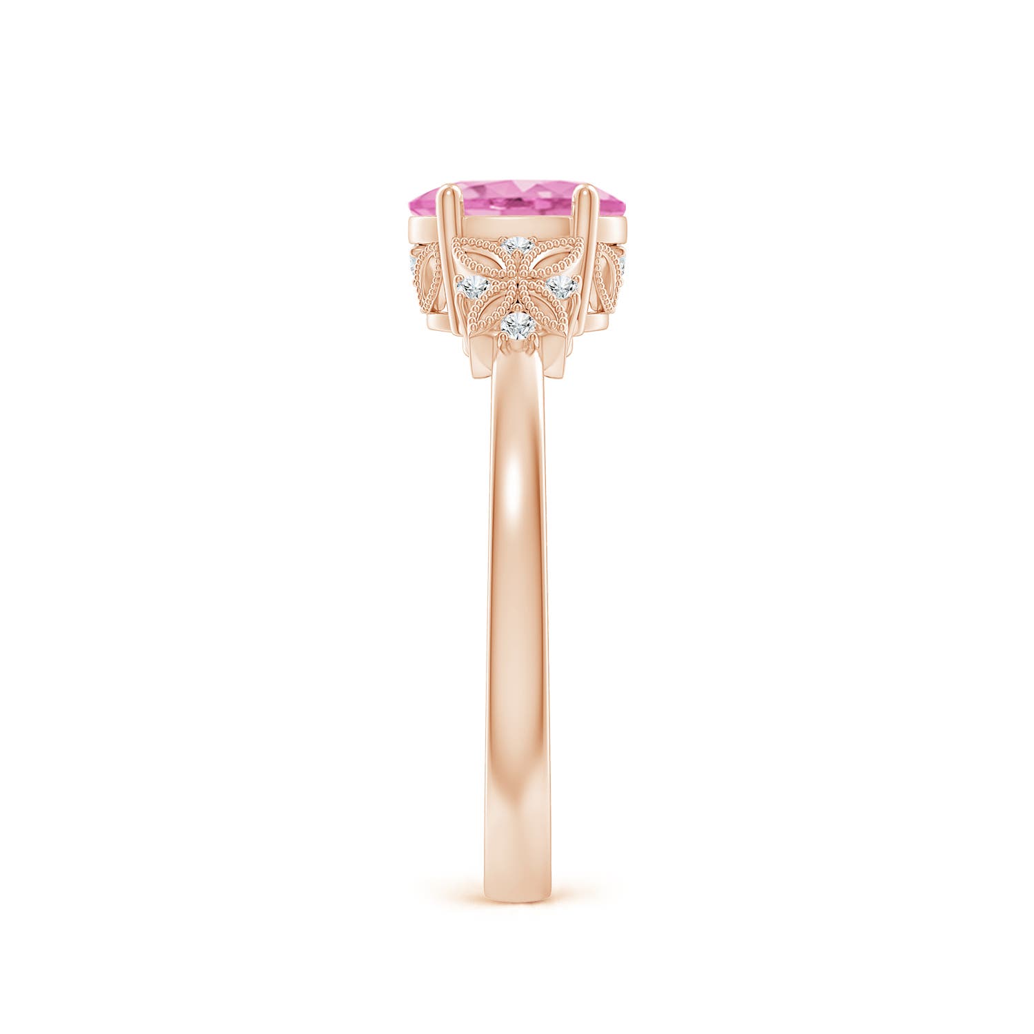 A - Pink Sapphire / 0.92 CT / 14 KT Rose Gold