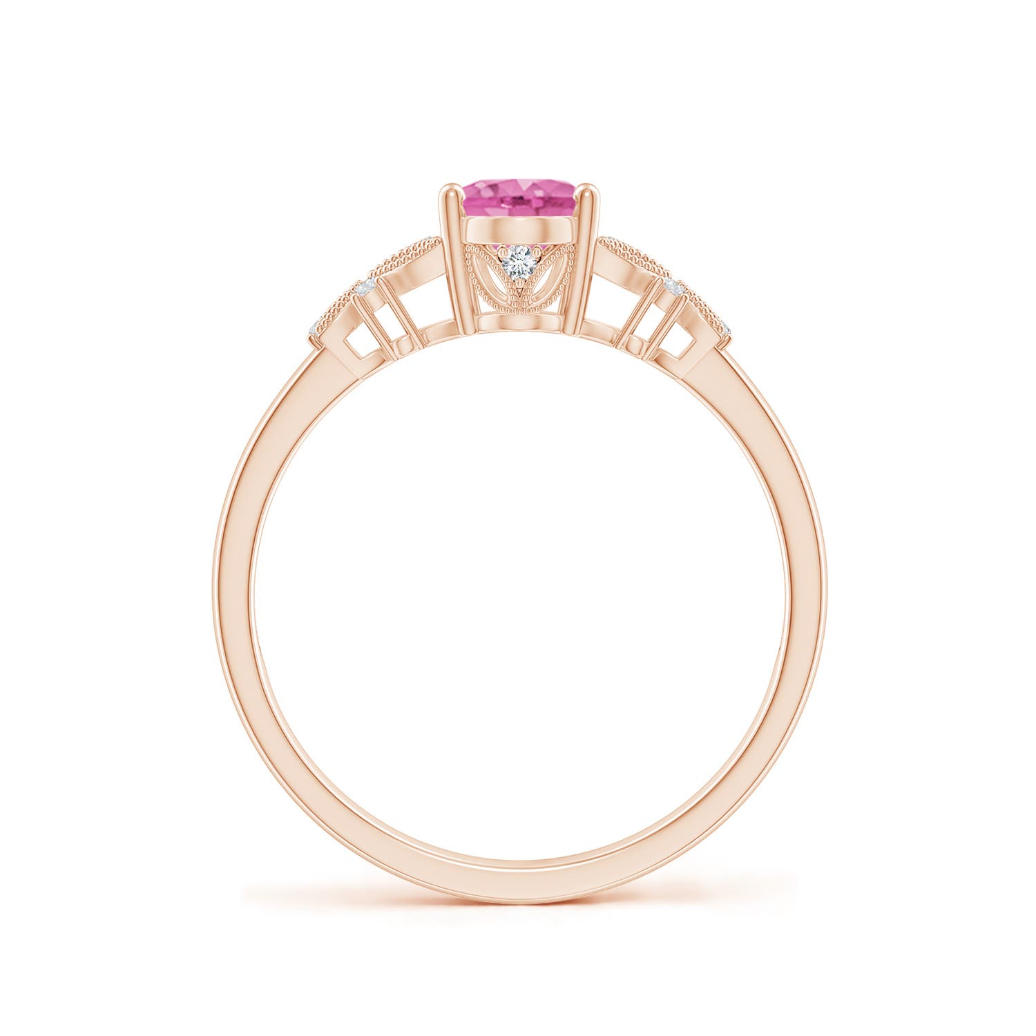 AA - Pink Sapphire / 0.92 CT / 14 KT Rose Gold