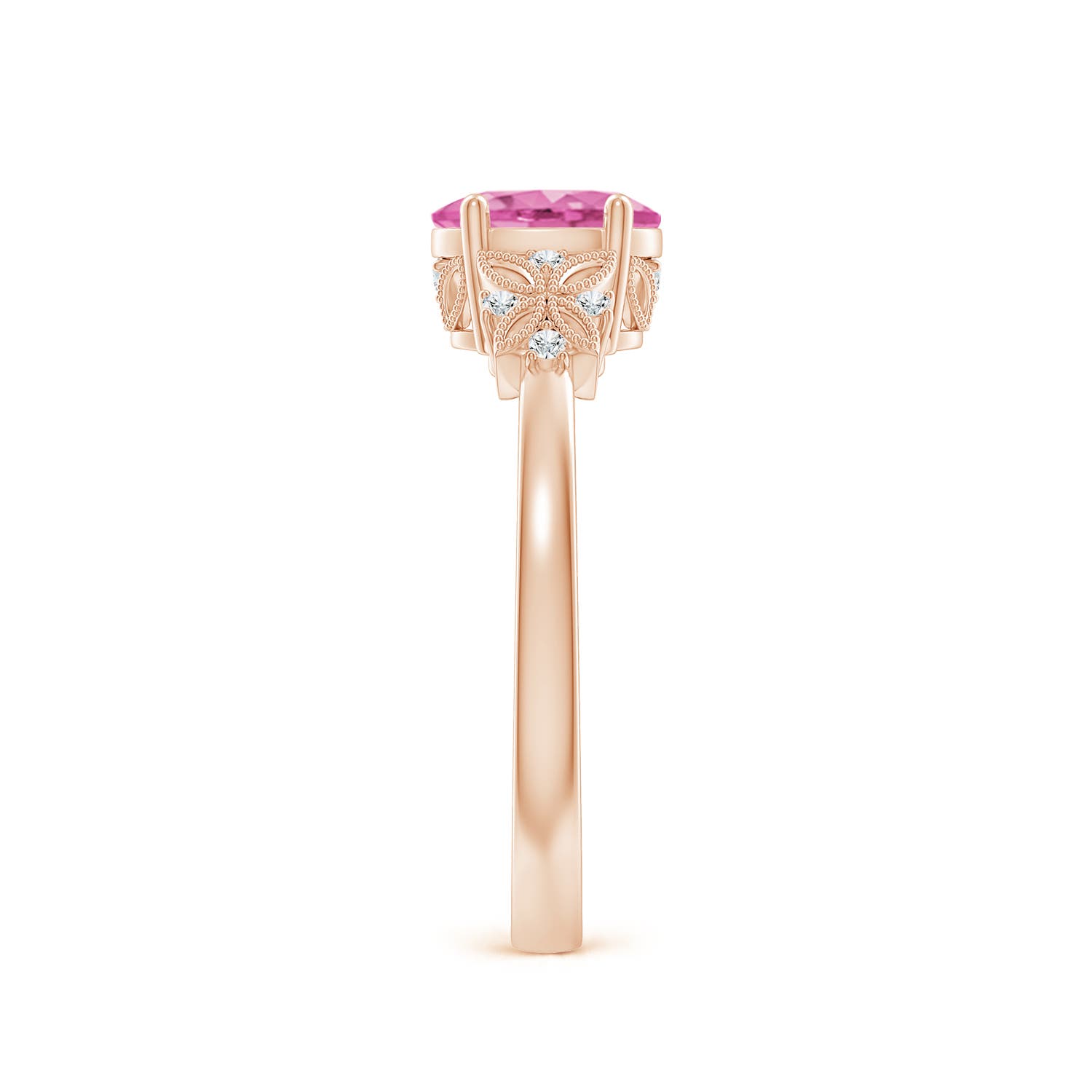 AA - Pink Sapphire / 0.92 CT / 14 KT Rose Gold