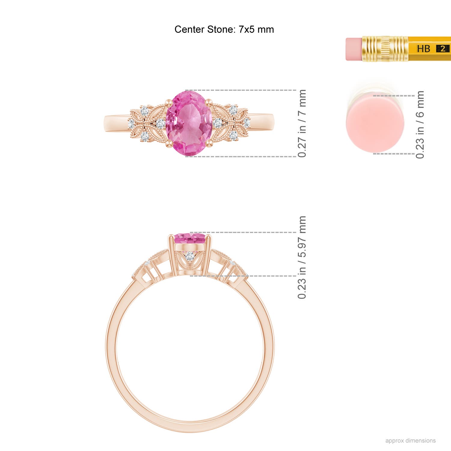 AA - Pink Sapphire / 0.92 CT / 14 KT Rose Gold