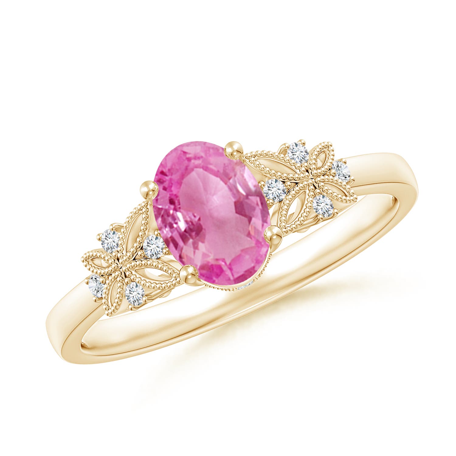 AA - Pink Sapphire / 0.92 CT / 14 KT Yellow Gold