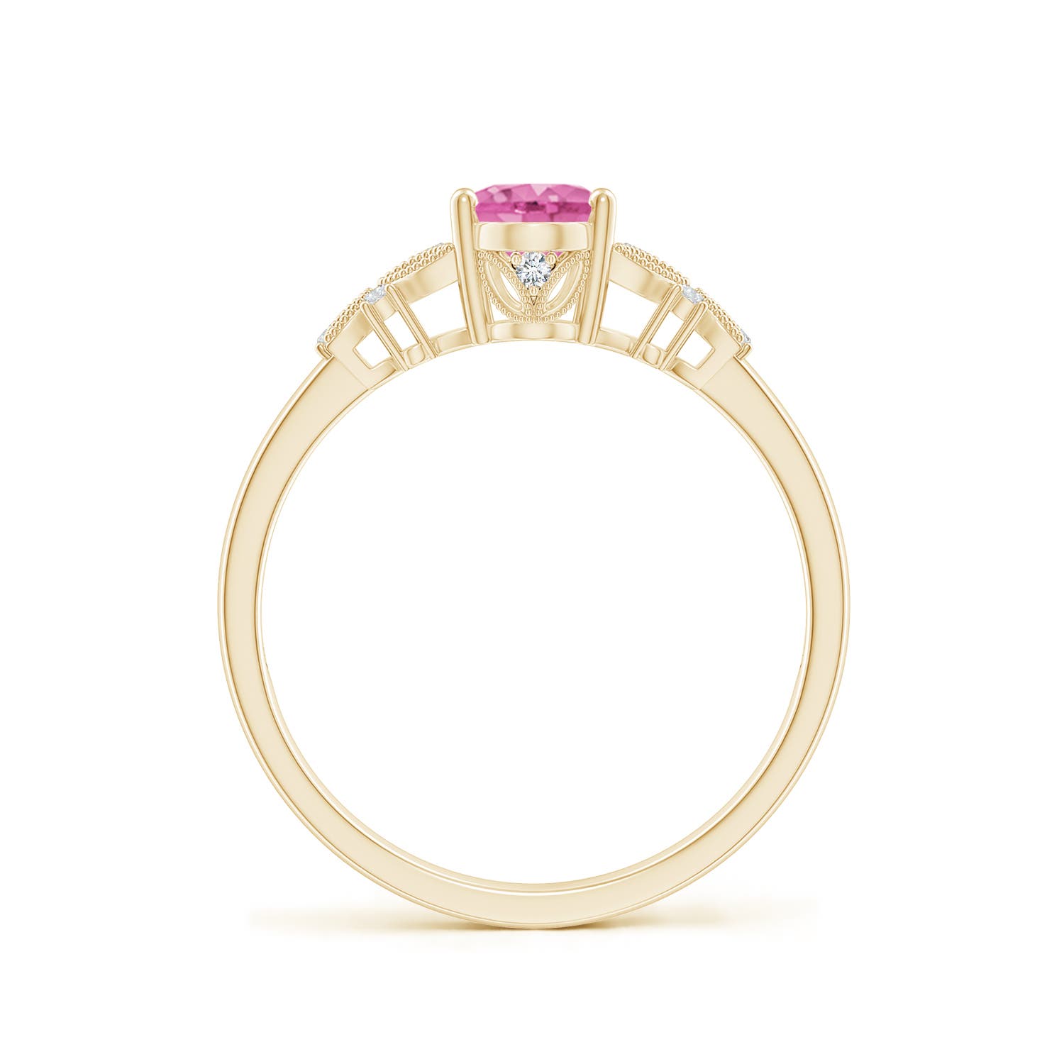 AA - Pink Sapphire / 0.92 CT / 14 KT Yellow Gold