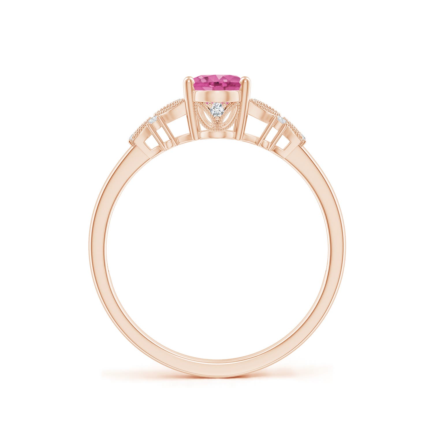 AAA - Pink Sapphire / 0.92 CT / 14 KT Rose Gold