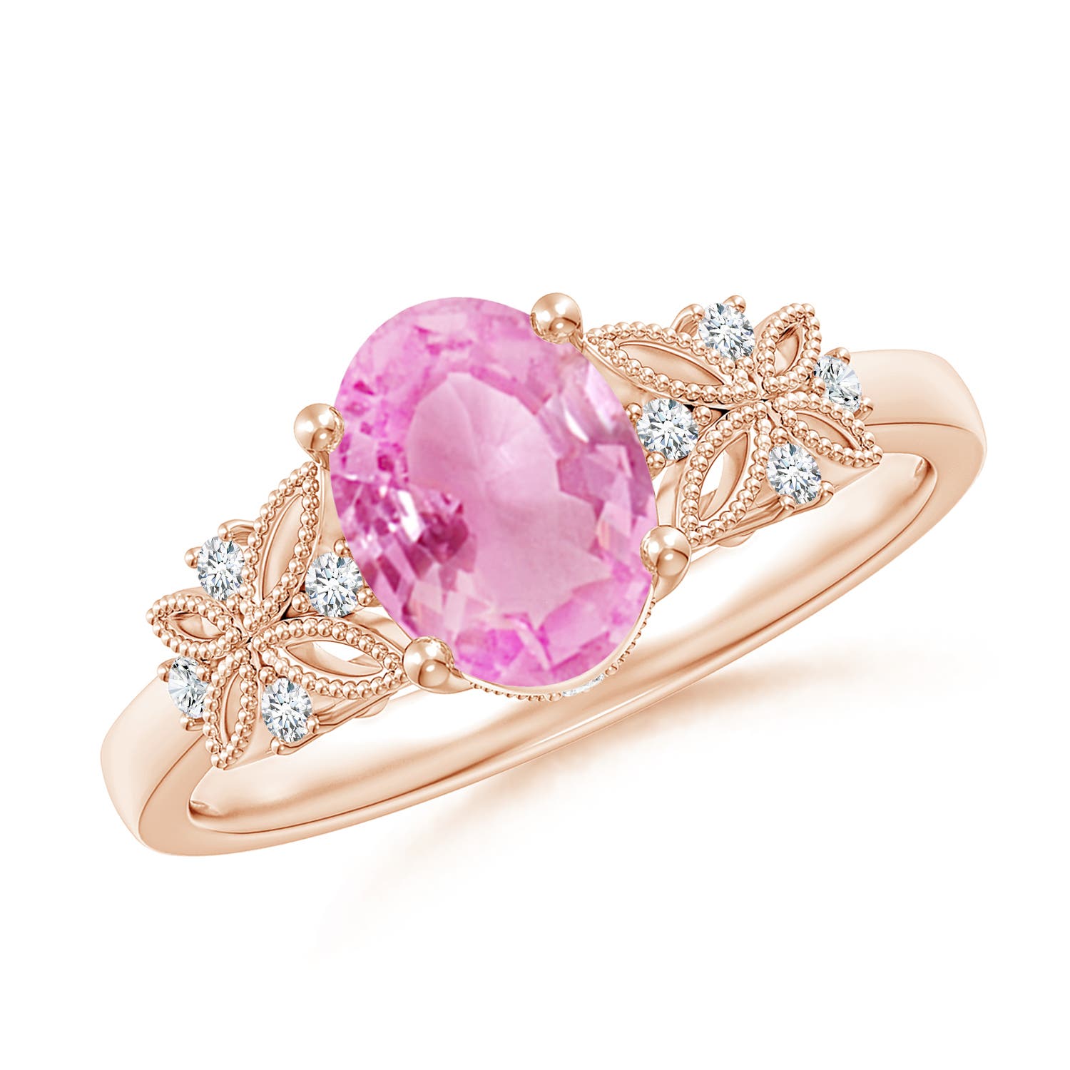 A - Pink Sapphire / 1.55 CT / 14 KT Rose Gold