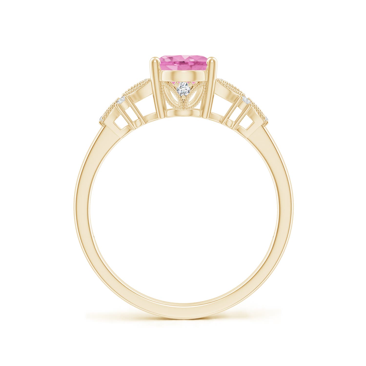 A - Pink Sapphire / 1.55 CT / 14 KT Yellow Gold