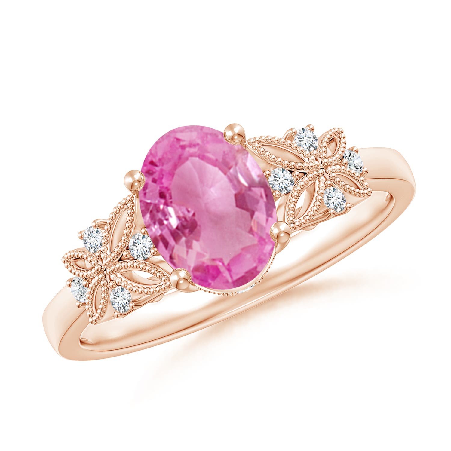 AA - Pink Sapphire / 1.55 CT / 14 KT Rose Gold