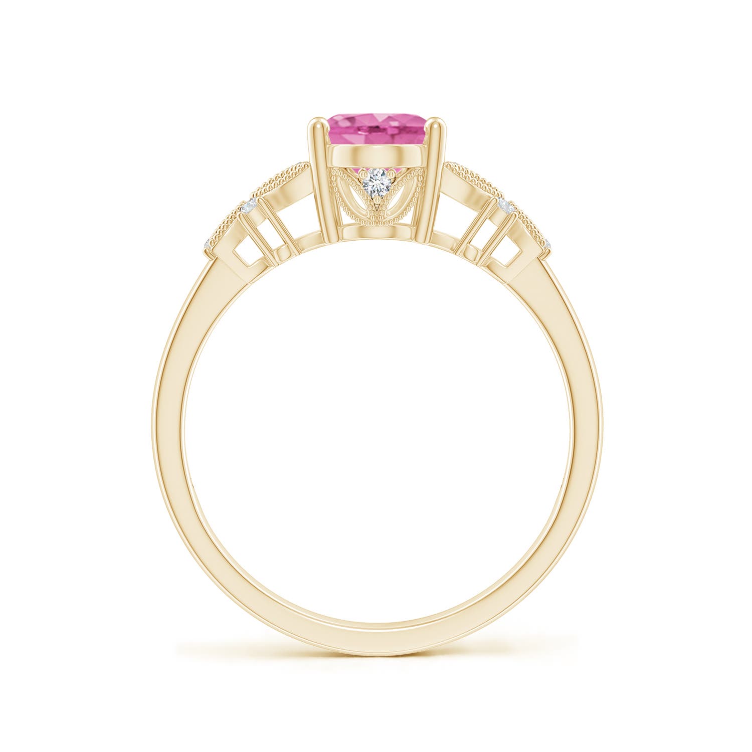 AA - Pink Sapphire / 1.55 CT / 14 KT Yellow Gold