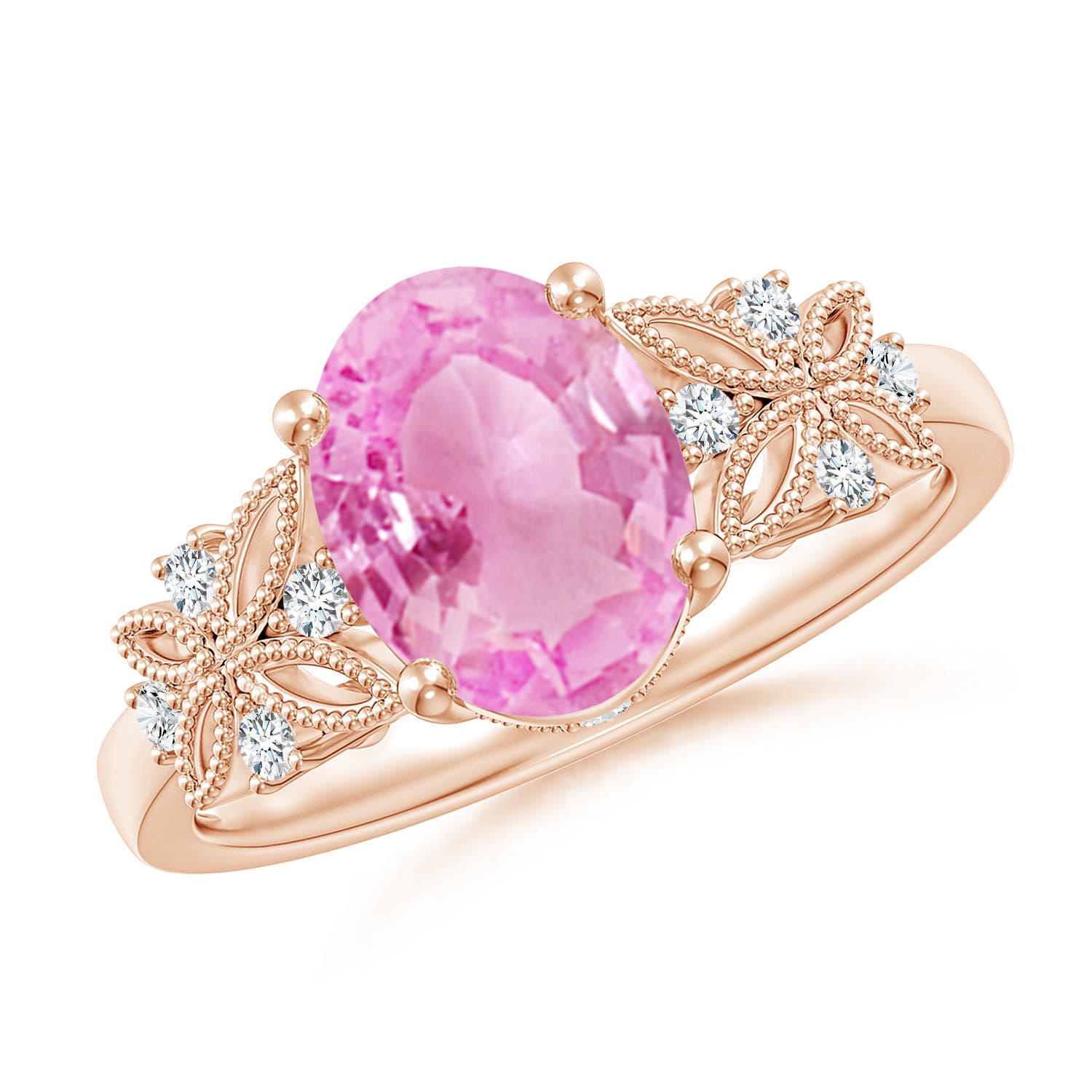 A - Pink Sapphire / 2.03 CT / 14 KT Rose Gold