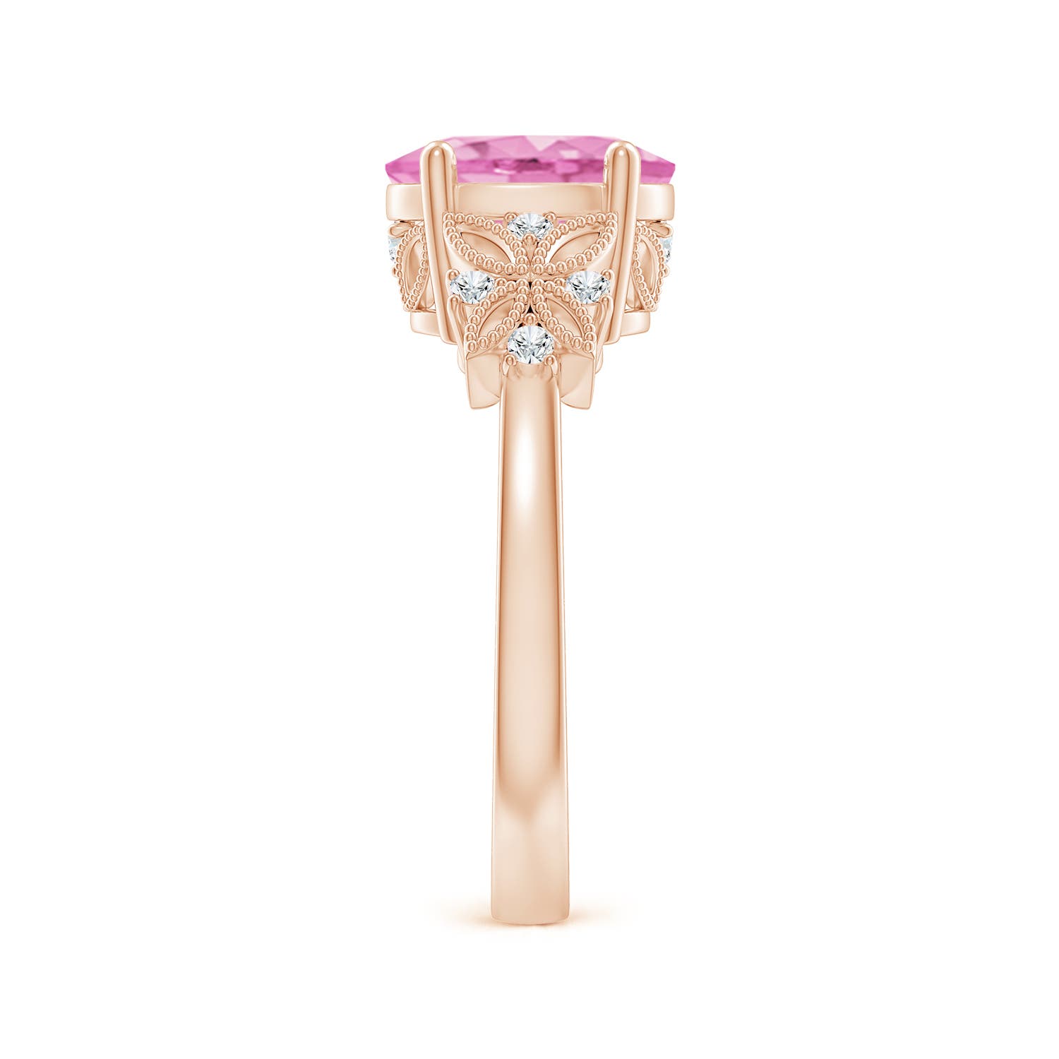 A - Pink Sapphire / 2.03 CT / 14 KT Rose Gold