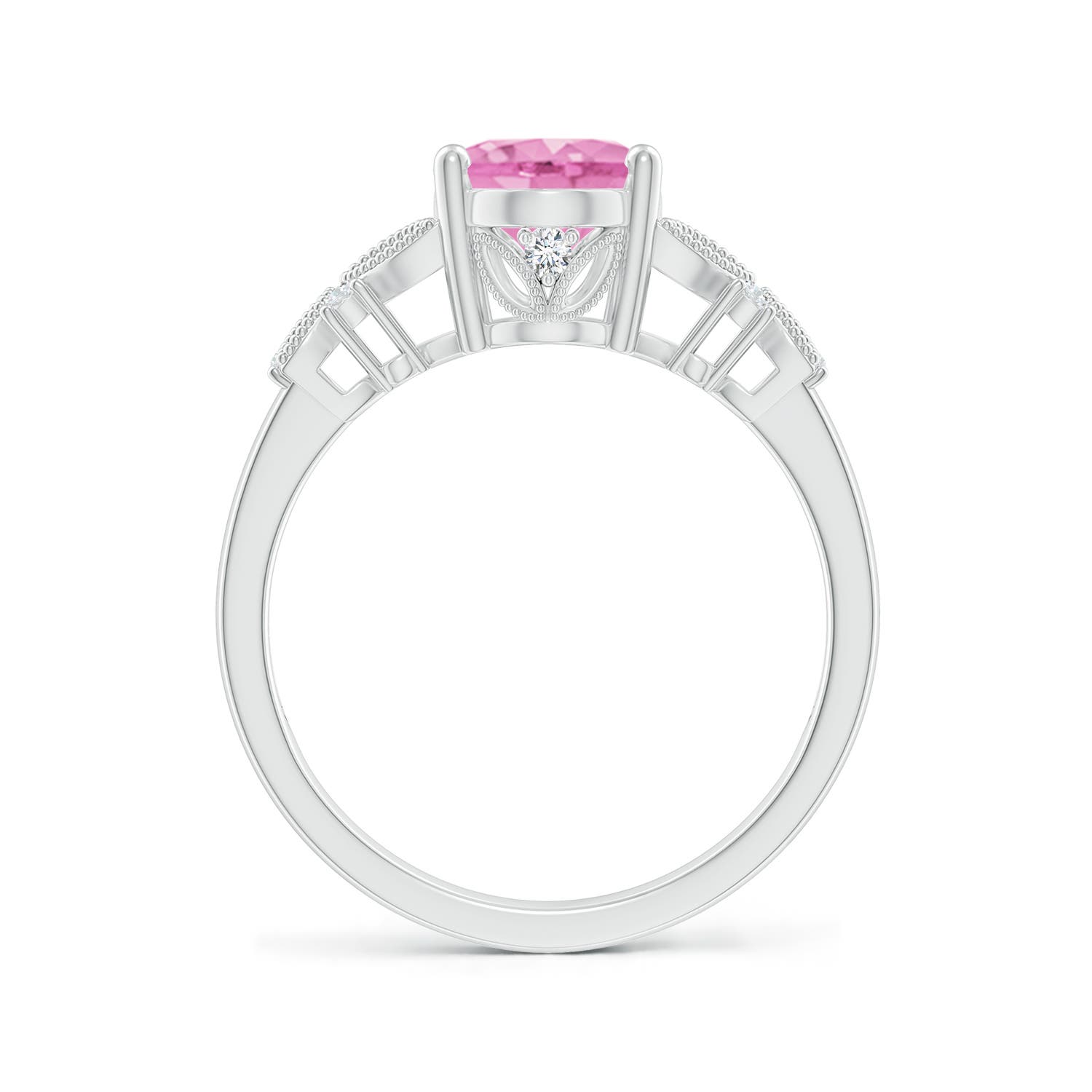 A - Pink Sapphire / 2.03 CT / 14 KT White Gold