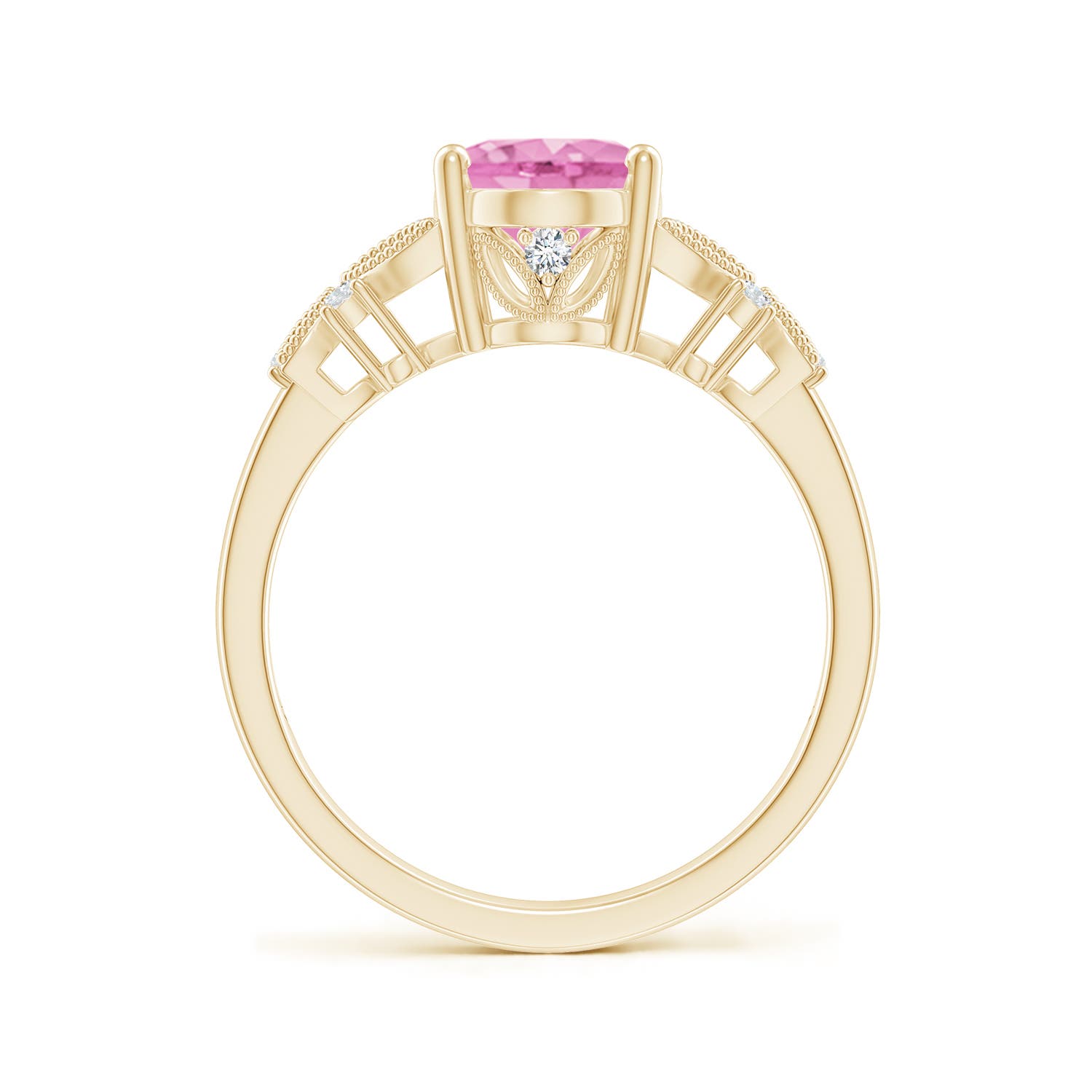 A - Pink Sapphire / 2.03 CT / 14 KT Yellow Gold