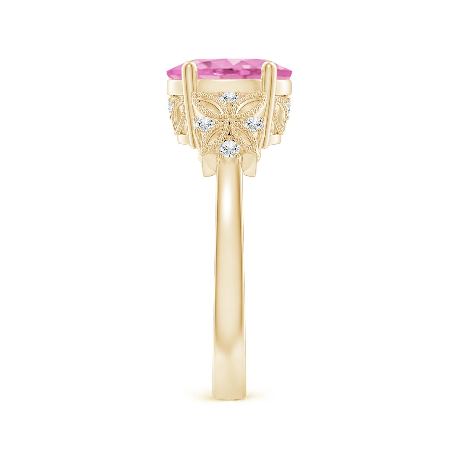 A - Pink Sapphire / 2.03 CT / 14 KT Yellow Gold