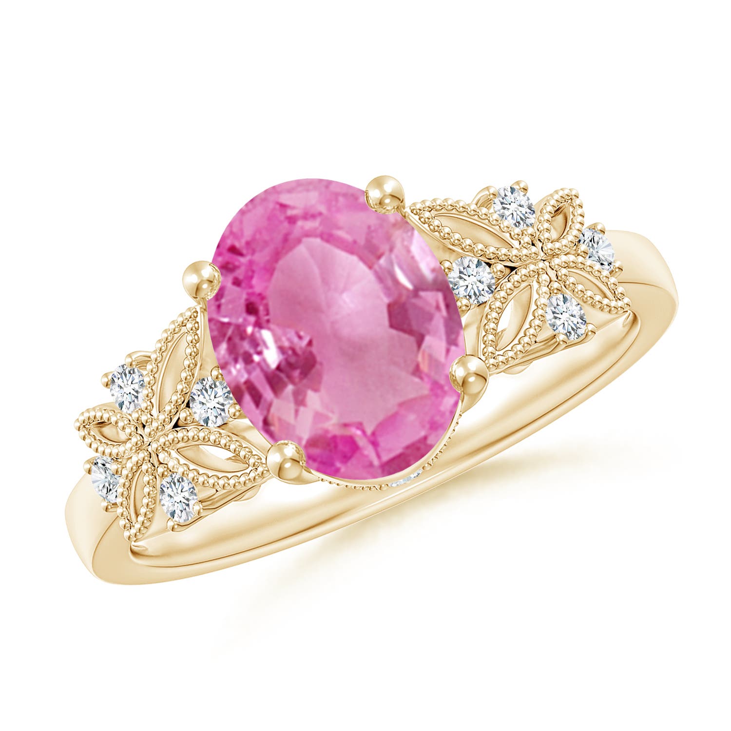 AA - Pink Sapphire / 2.03 CT / 14 KT Yellow Gold