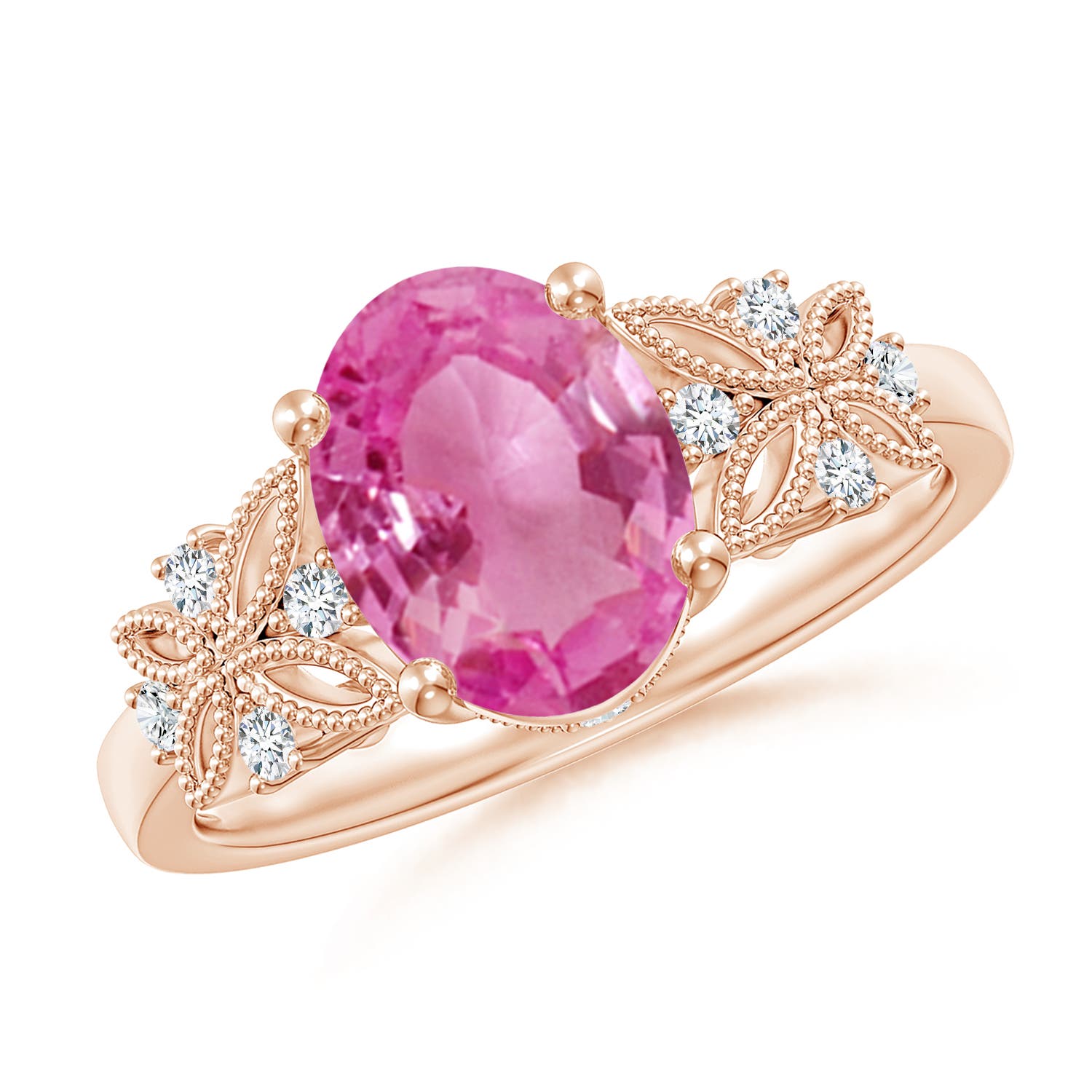 AAA - Pink Sapphire / 2.03 CT / 14 KT Rose Gold