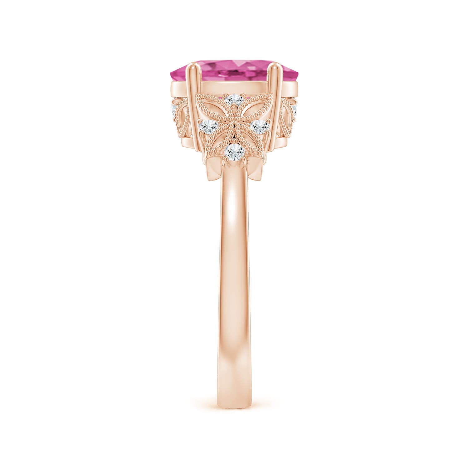 AAA - Pink Sapphire / 2.03 CT / 14 KT Rose Gold