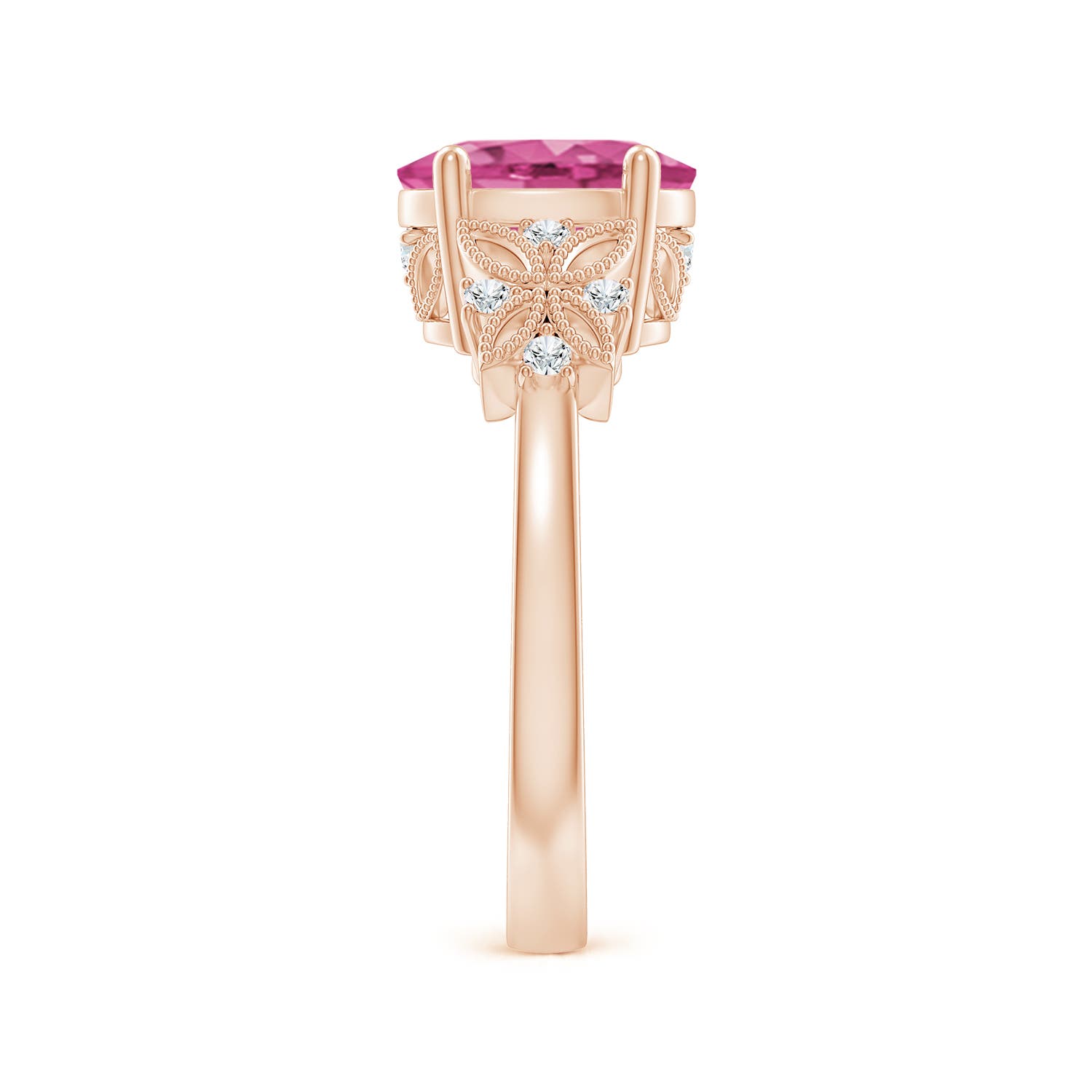 AAAA - Pink Sapphire / 2.03 CT / 14 KT Rose Gold