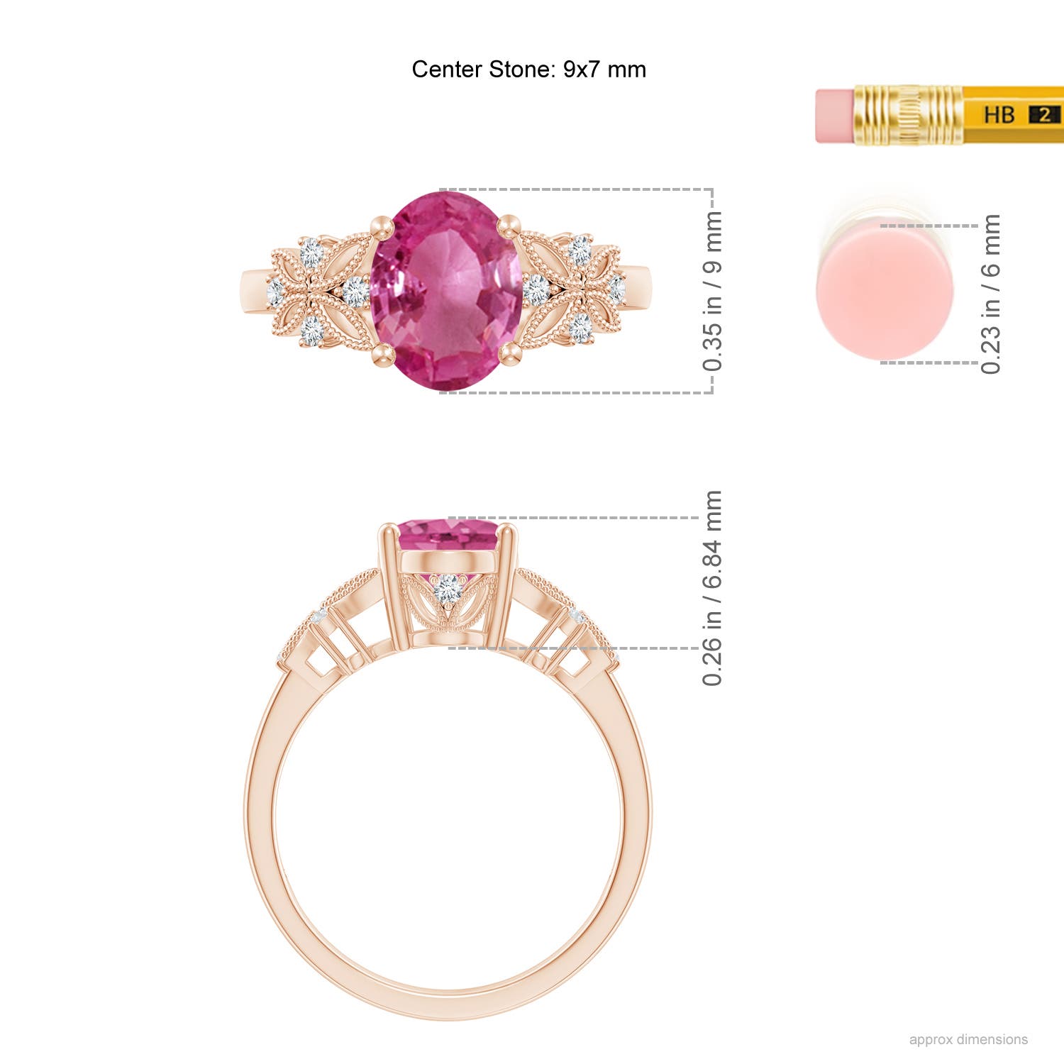 AAAA - Pink Sapphire / 2.03 CT / 14 KT Rose Gold