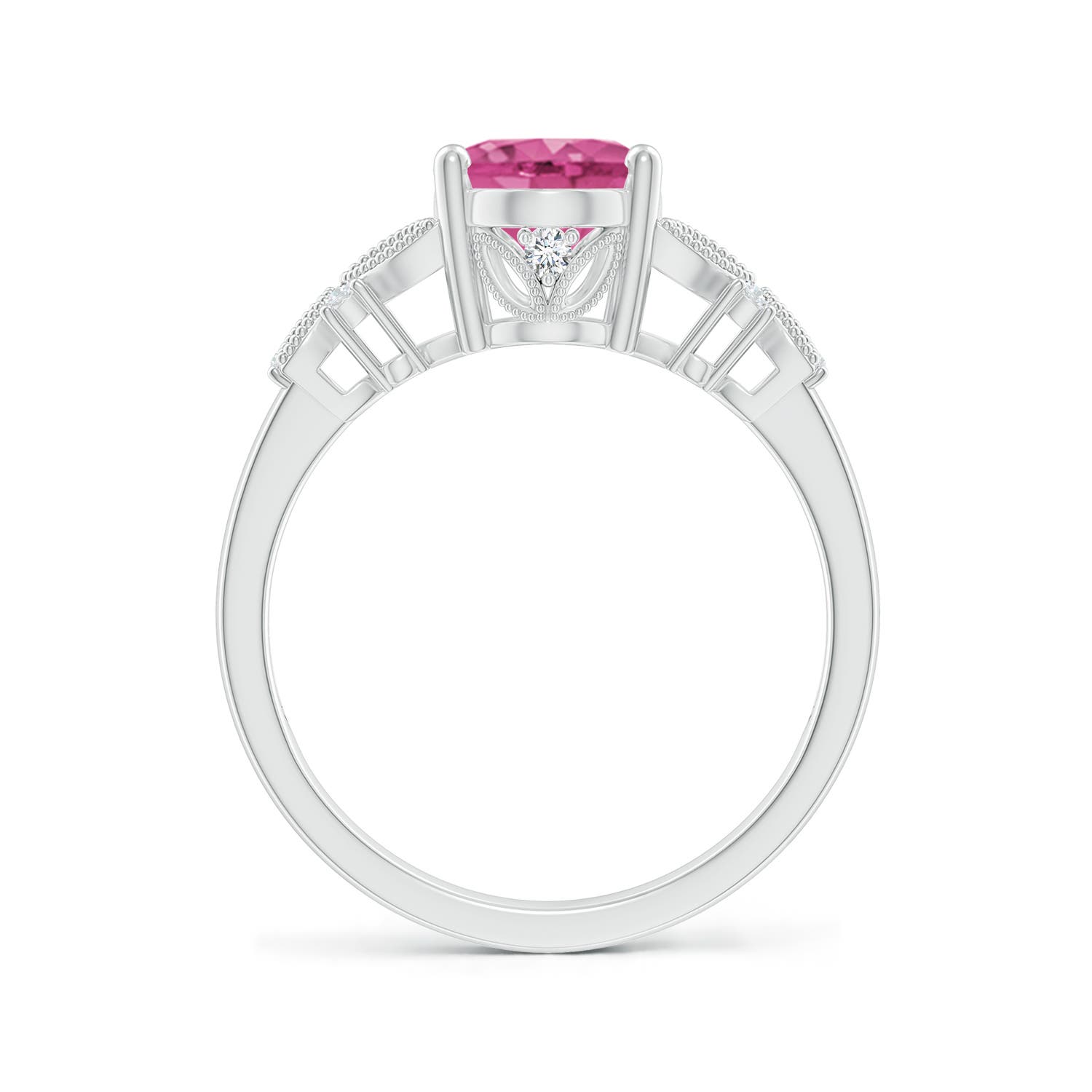 AAAA - Pink Sapphire / 2.03 CT / 14 KT White Gold