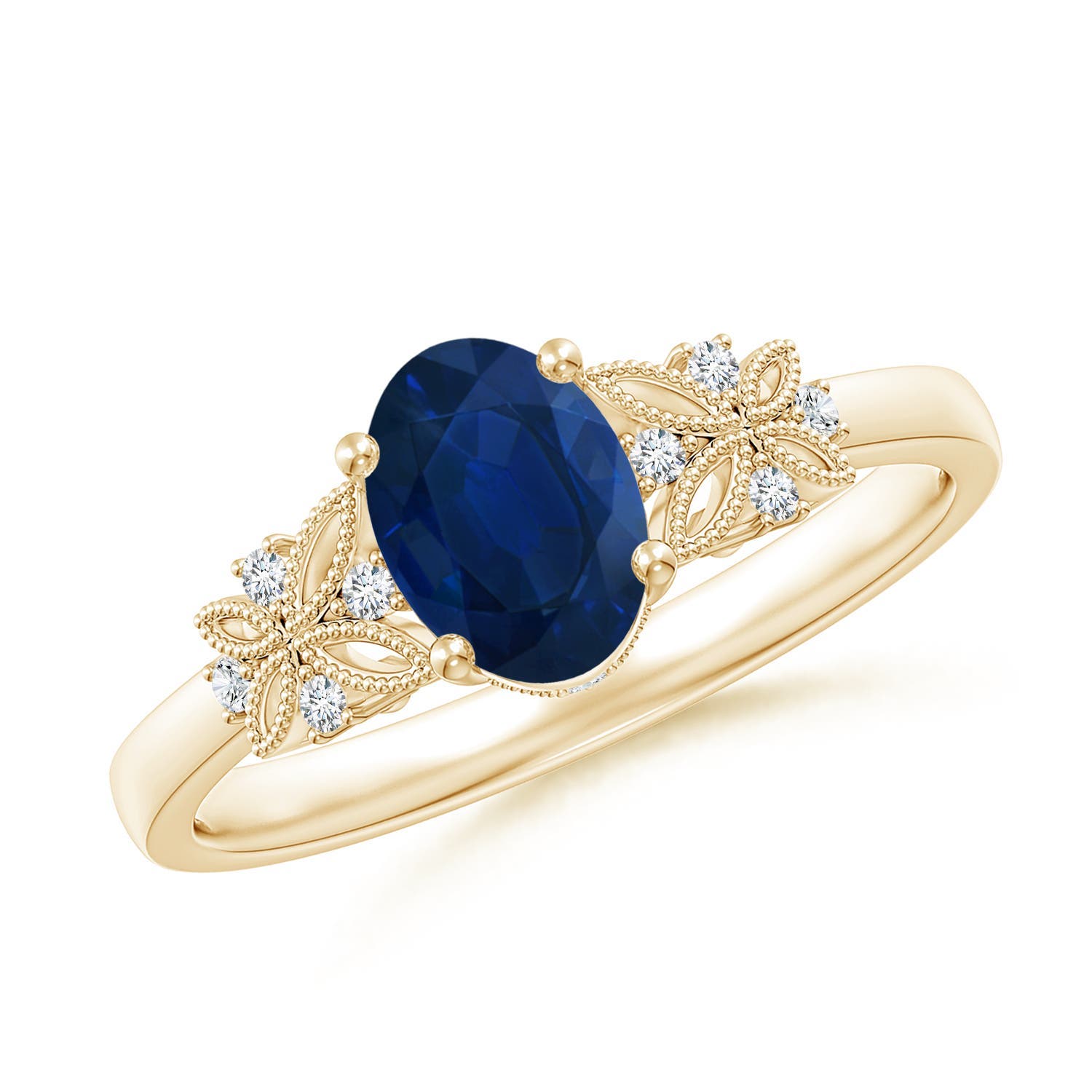 AA - Blue Sapphire / 0.92 CT / 14 KT Yellow Gold