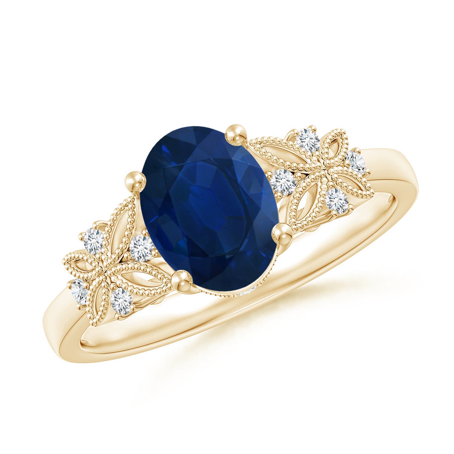 AA - Blue Sapphire / 1.65 CT / 14 KT Yellow Gold