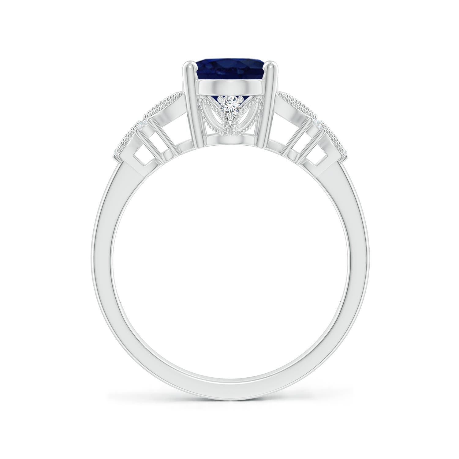 A - Blue Sapphire / 2.13 CT / 14 KT White Gold