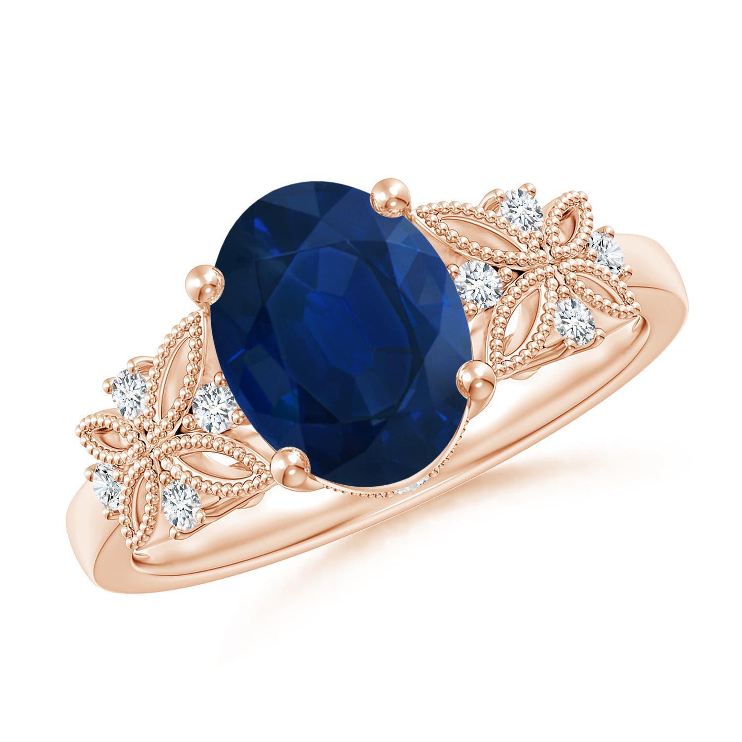 AA - Blue Sapphire / 2.13 CT / 14 KT Rose Gold