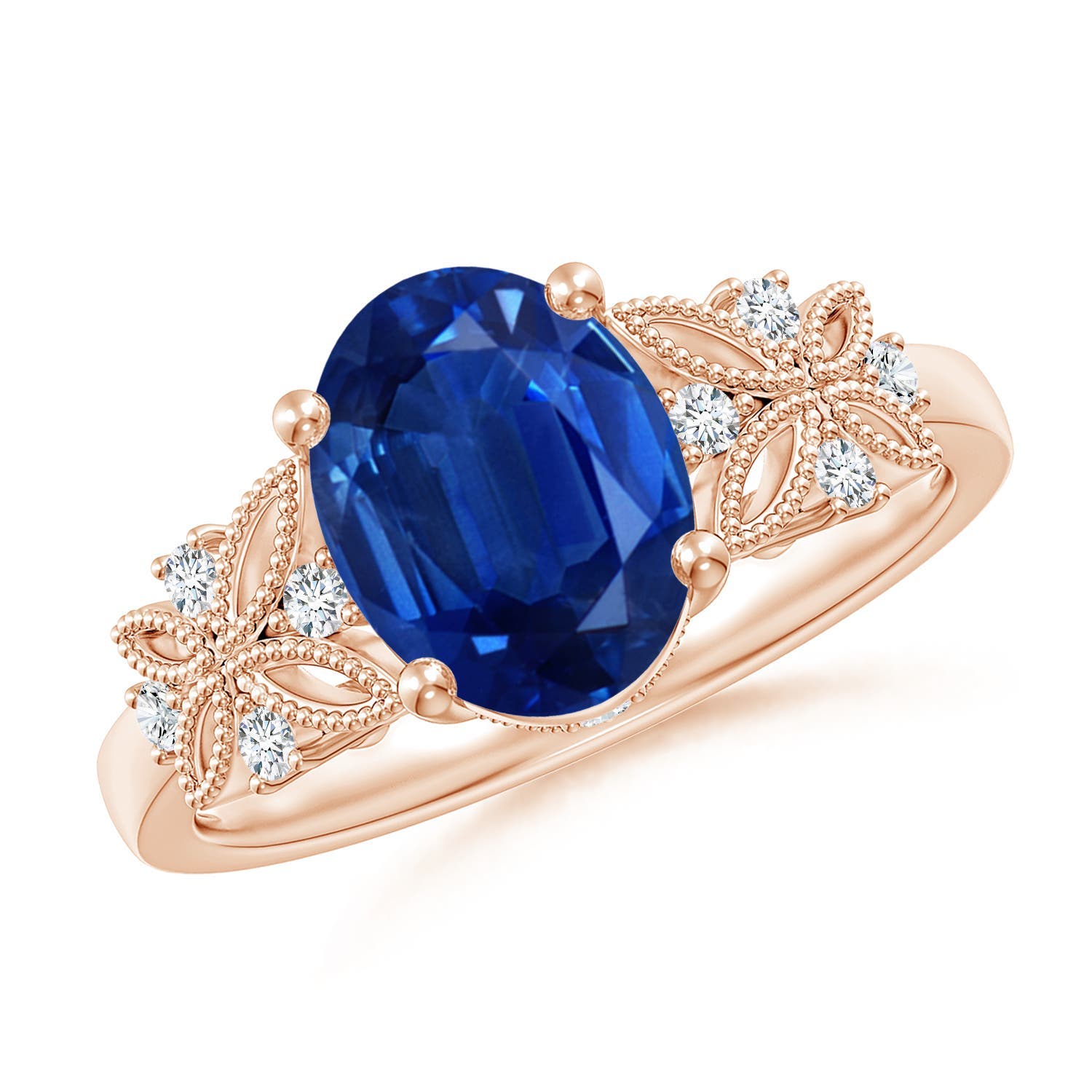 AAA - Blue Sapphire / 2.13 CT / 14 KT Rose Gold