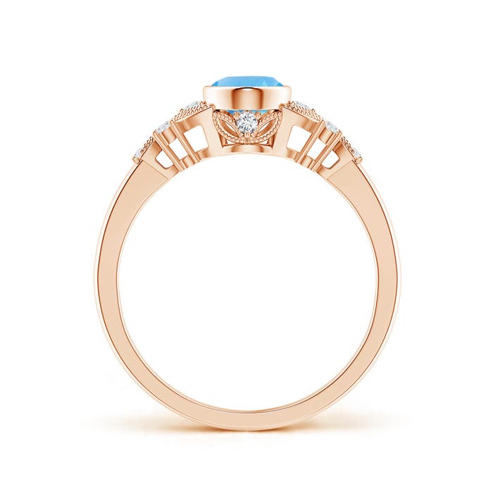 AA - Swiss Blue Topaz / 1.02 CT / 14 KT Rose Gold