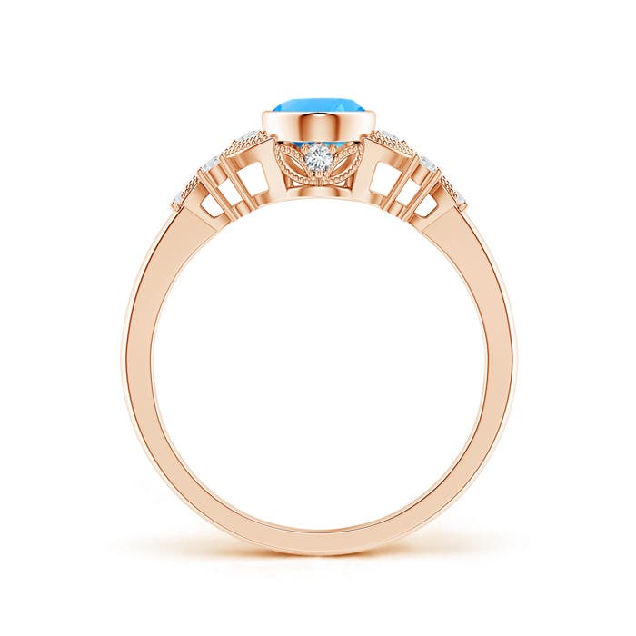 AAAA - Swiss Blue Topaz / 1.02 CT / 14 KT Rose Gold