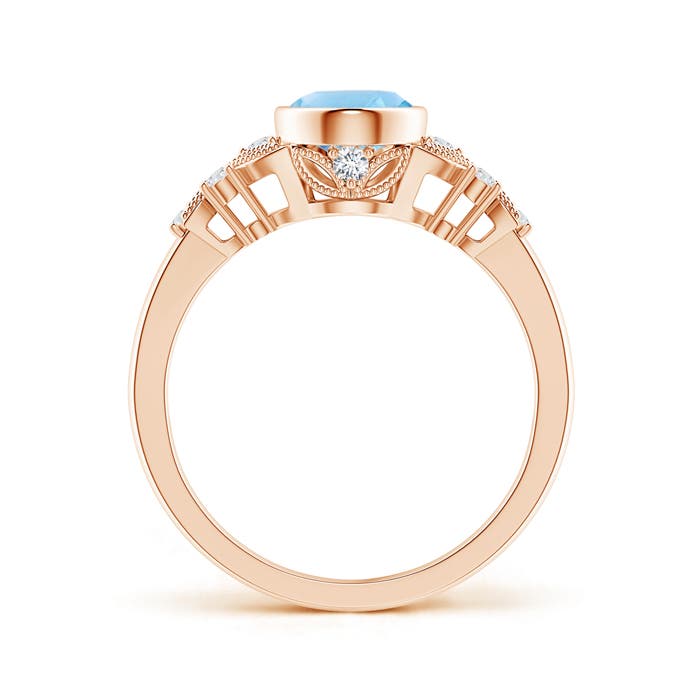 A - Swiss Blue Topaz / 1.6 CT / 14 KT Rose Gold